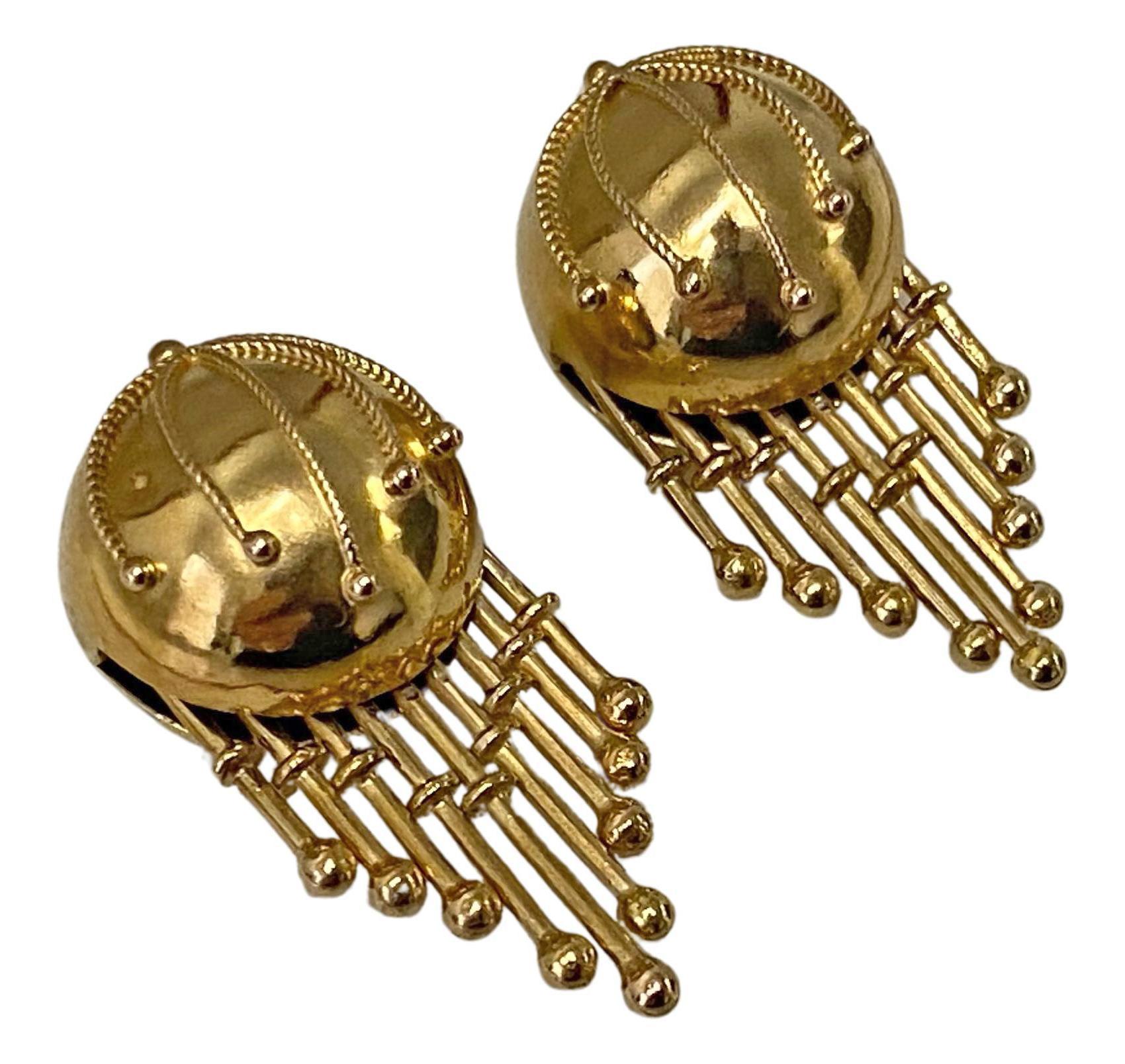 Victorian Antique 19th century 18K drop Earrings, English C.1860 For Sale