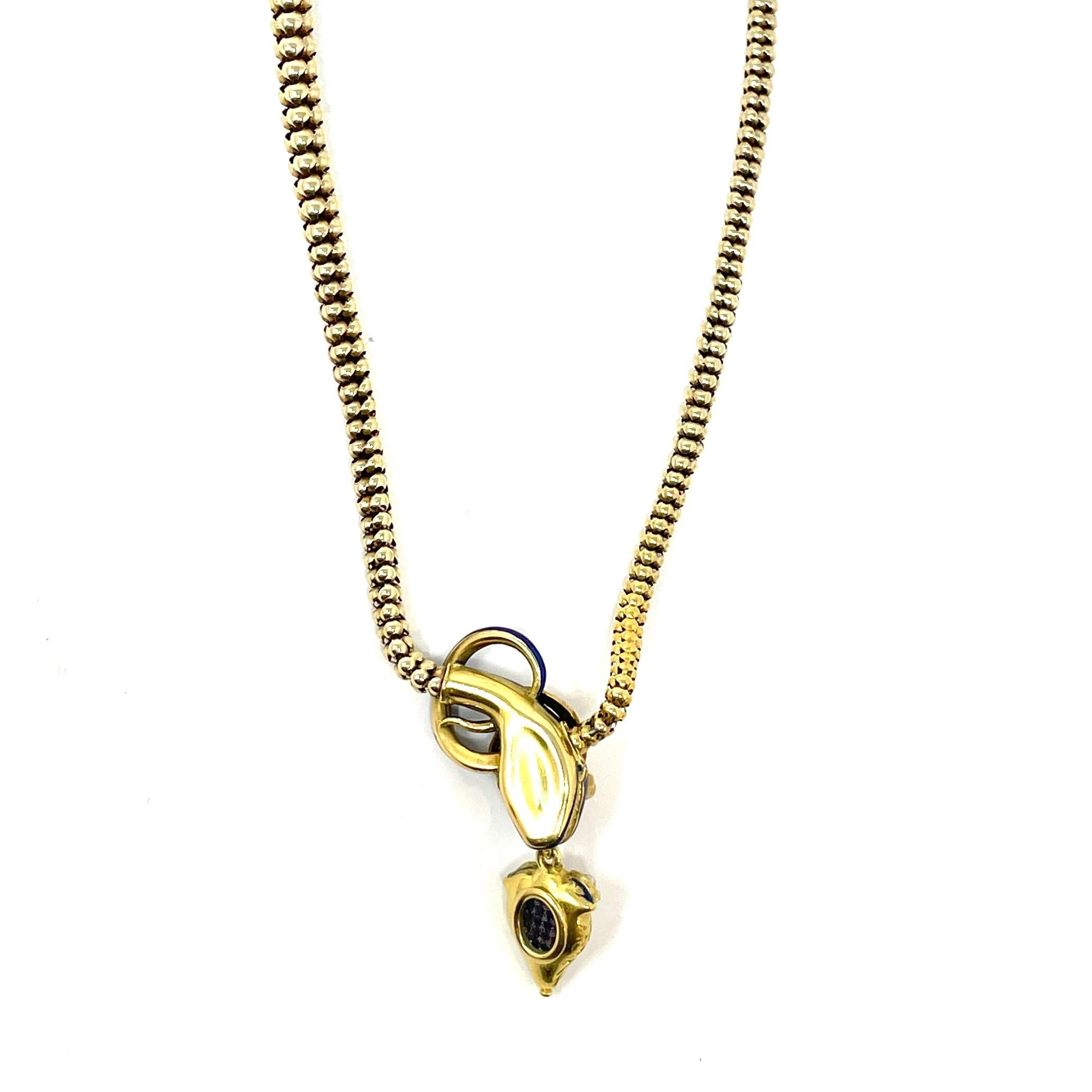 Collana a serpente in oro e smalto del XIX secolo In condizioni buone in vendita a New Orleans, LA