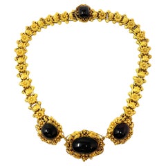 Antique 19th Century 18K Gold and Garnet Necklace