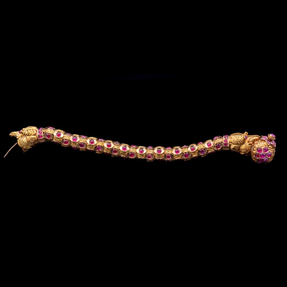 Antique 19th Century 20 Carat Ruby Chimera Bracelet Rose Gold Victorian 1