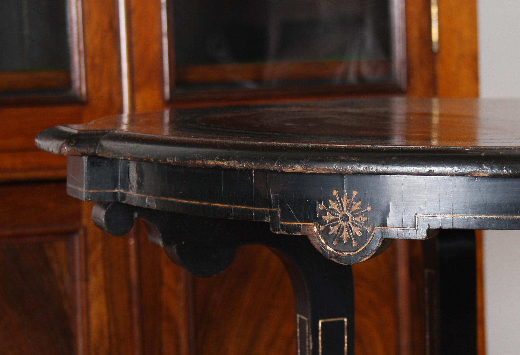 Antique 19th Century Aesthetic Movement Ebonised Side Table or Window Table For Sale 4