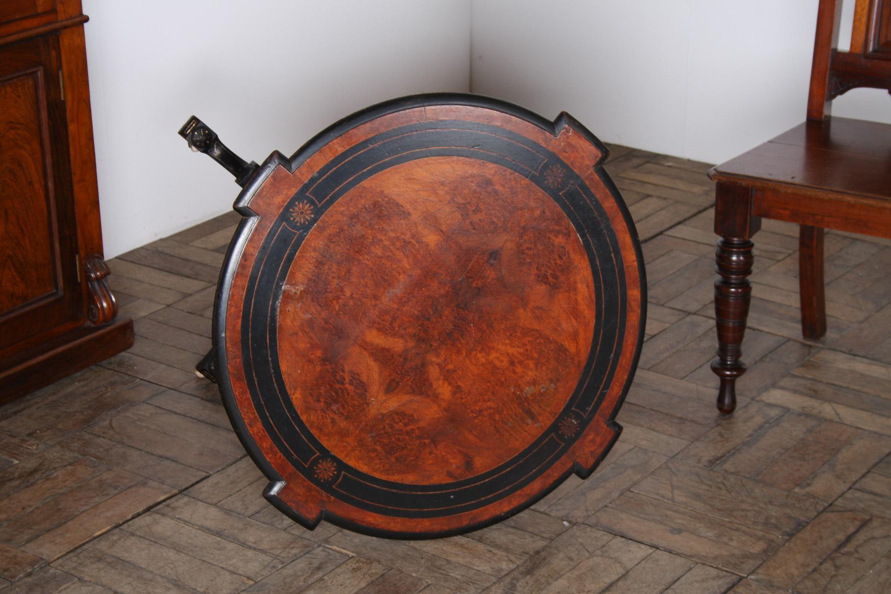 Antique 19th Century Aesthetic Movement Ebonised Side Table or Window Table For Sale 6