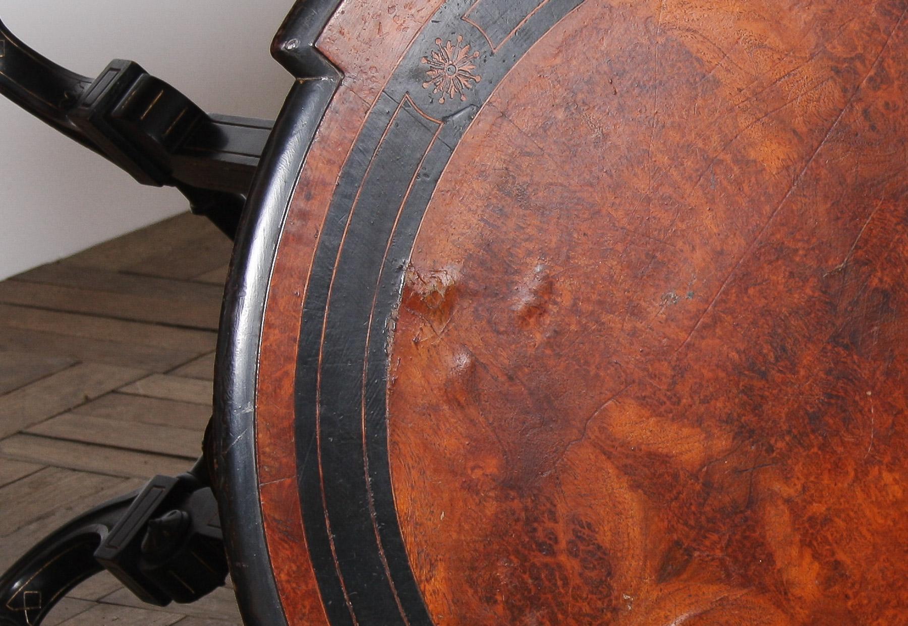 Antique 19th Century Aesthetic Movement Ebonised Side Table or Window Table For Sale 8