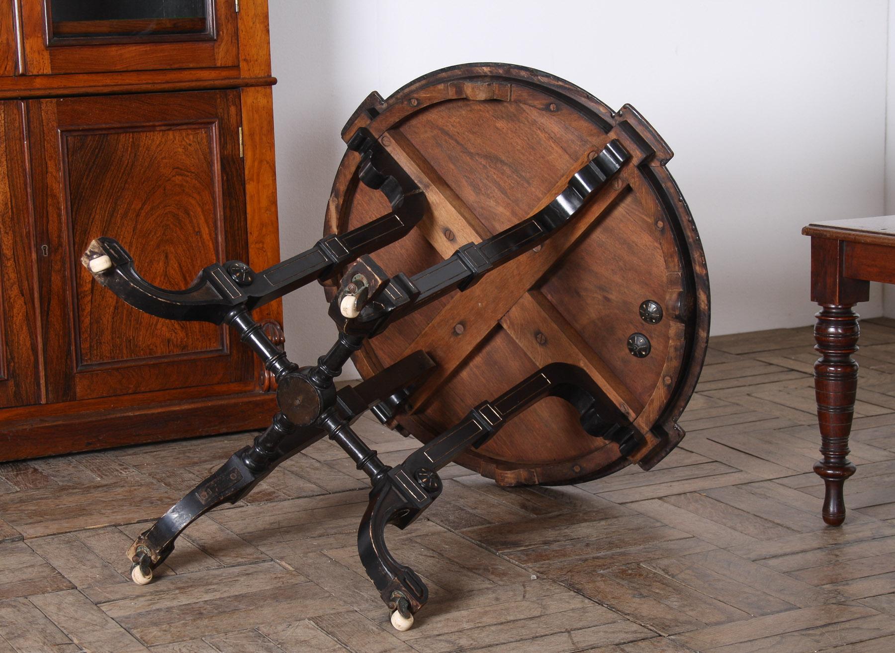 Antique 19th Century Aesthetic Movement Ebonised Side Table or Window Table For Sale 9