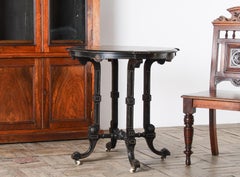 Antique 19th Century Aesthetic Movement Ebonised Side Table or Window Table
