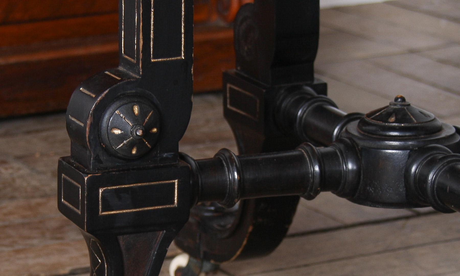 Antique 19th Century Aesthetic Movement Ebonised Side Table or Window Table For Sale 1