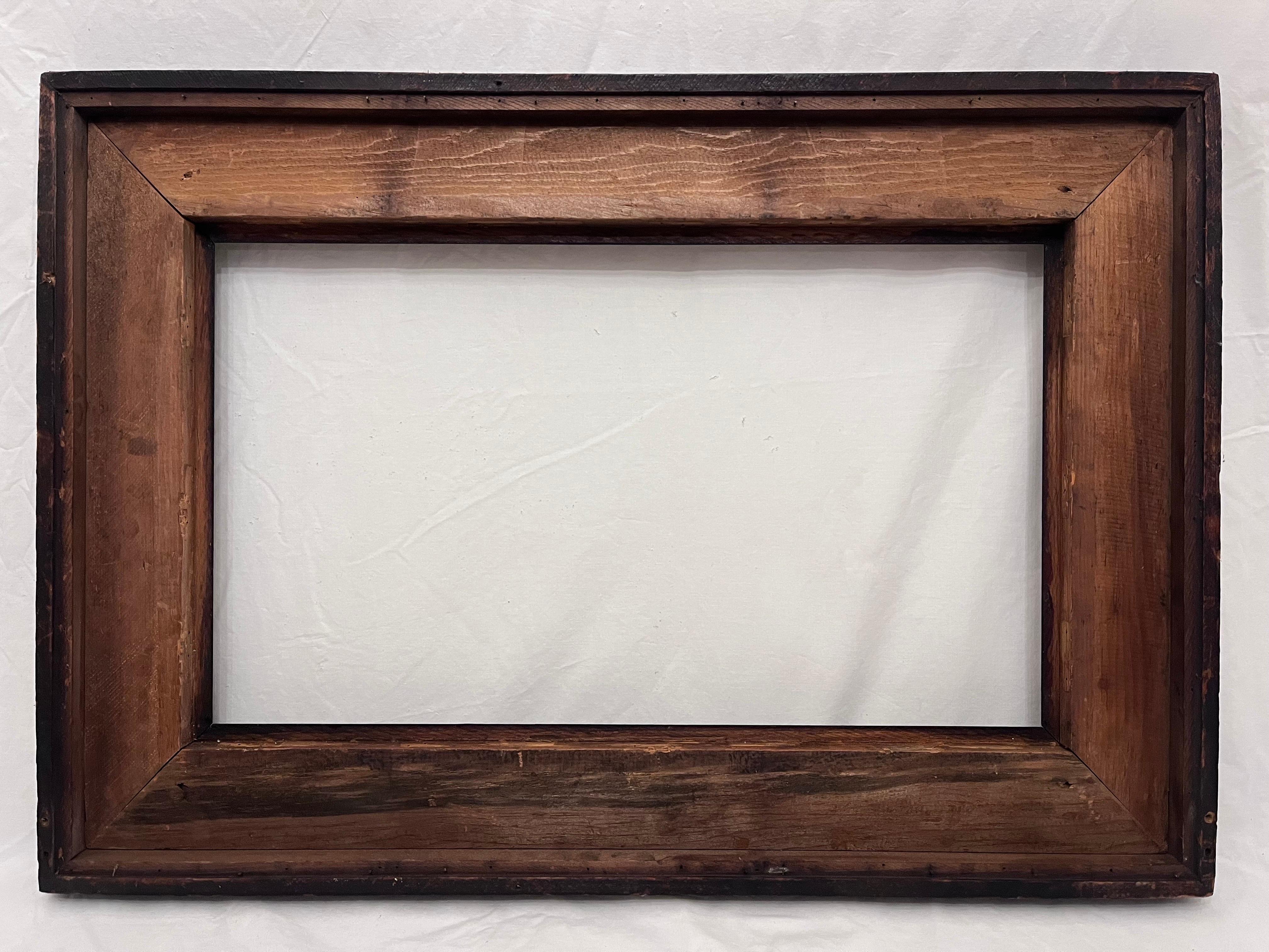 Antique 19th Century American Empire Style Large Picture Mirror Frame 22 x 13 In Good Condition For Sale In Atlanta, GA