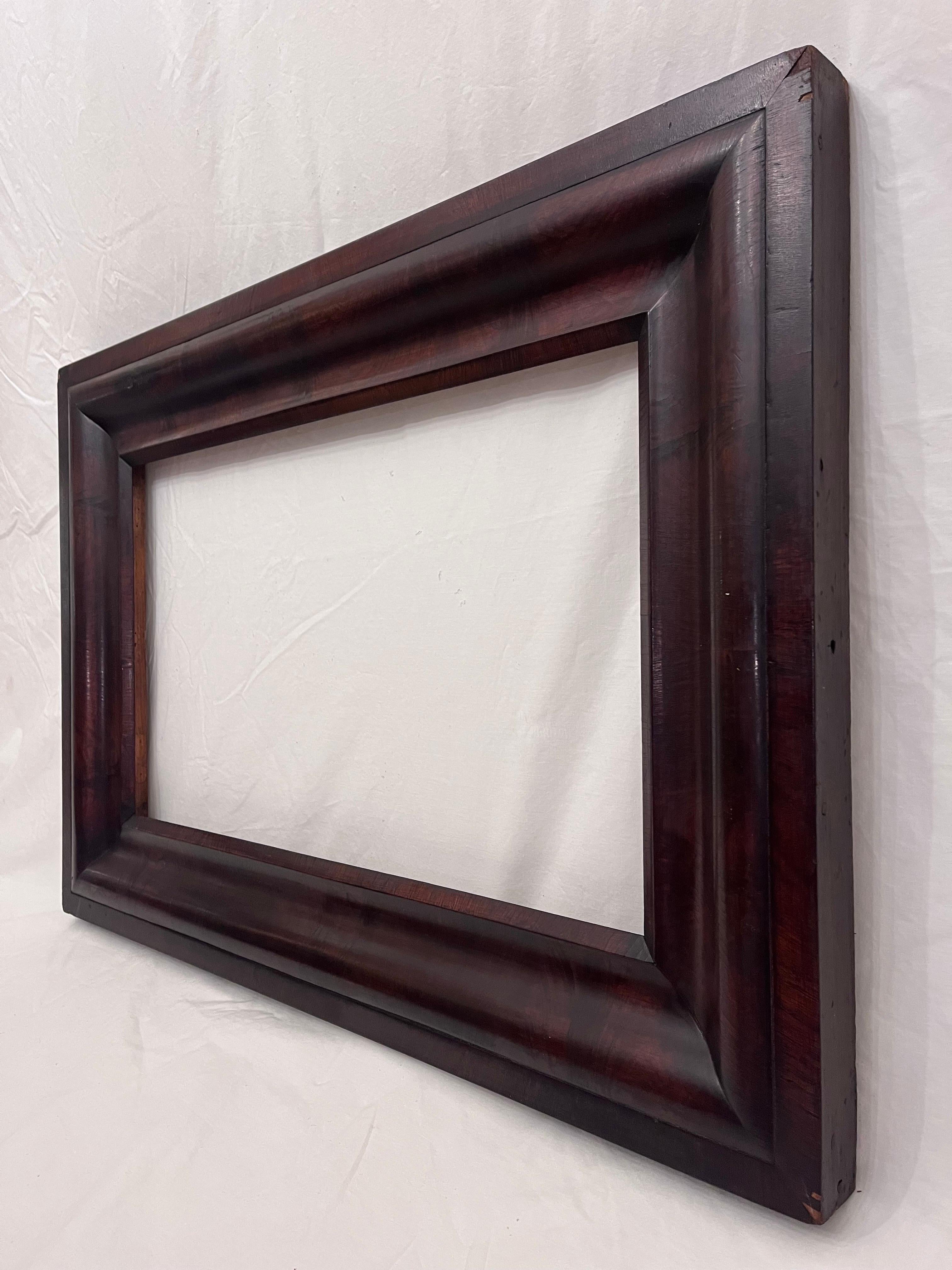 Antique 19th Century American Empire Style Large Picture Mirror Frame 22 x 13 For Sale 2