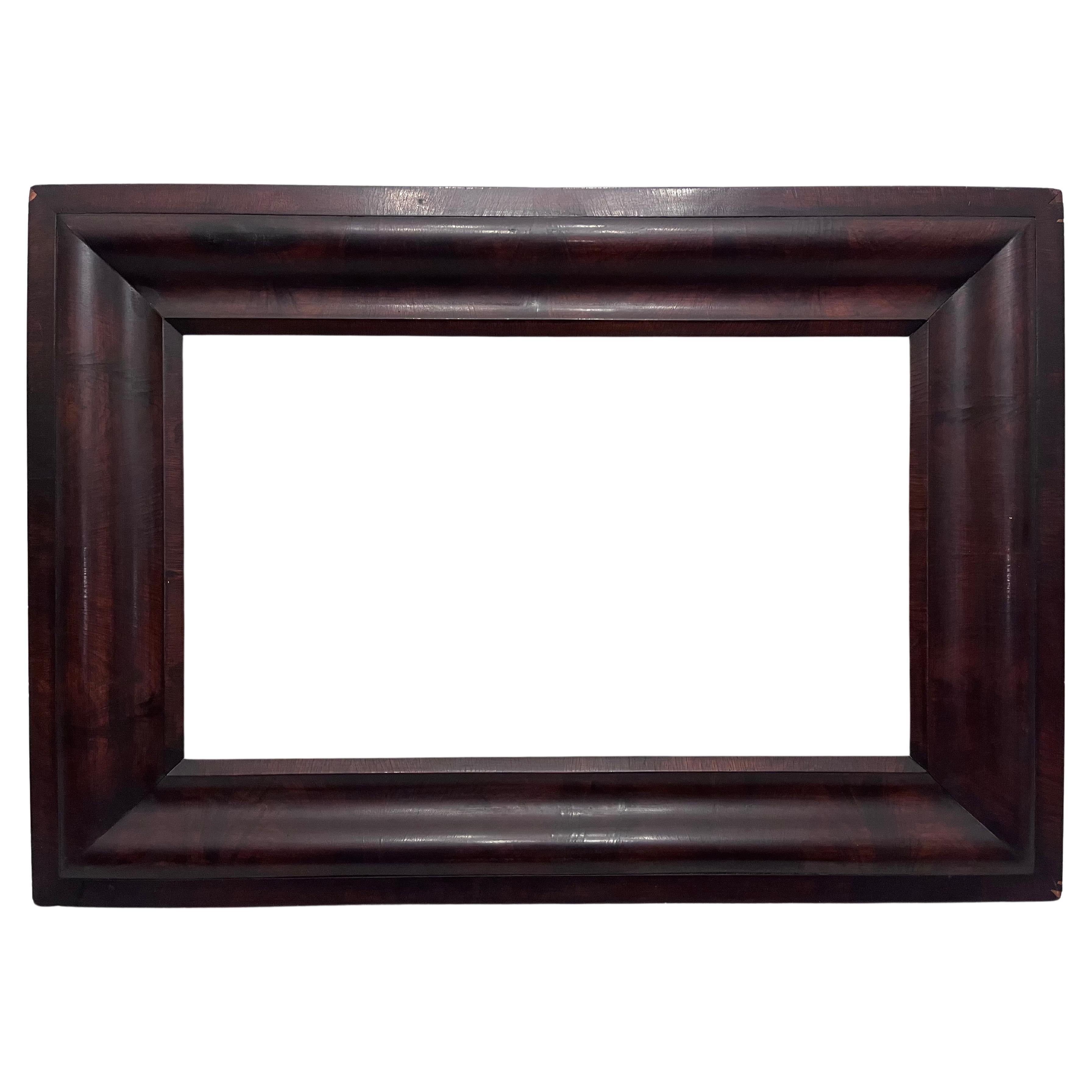 Antique 19th Century American Empire Style Large Picture Mirror Frame 22 x 13 For Sale
