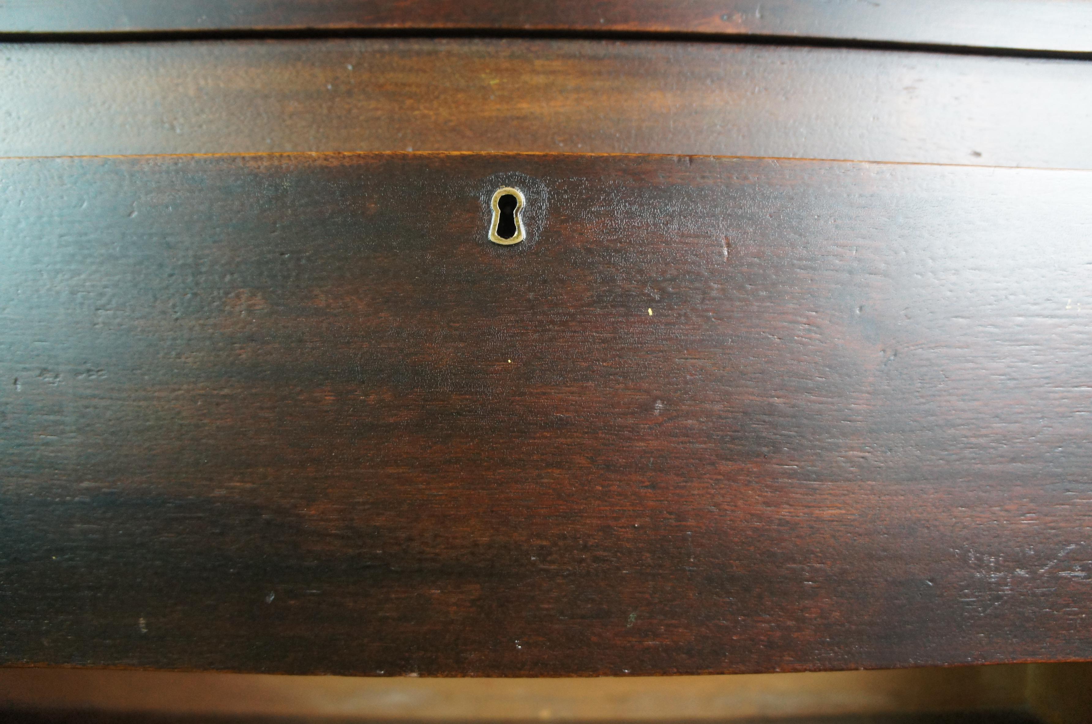 Antique 19th Century American Empire Walnut 3 Drawer Chest Dresser 3