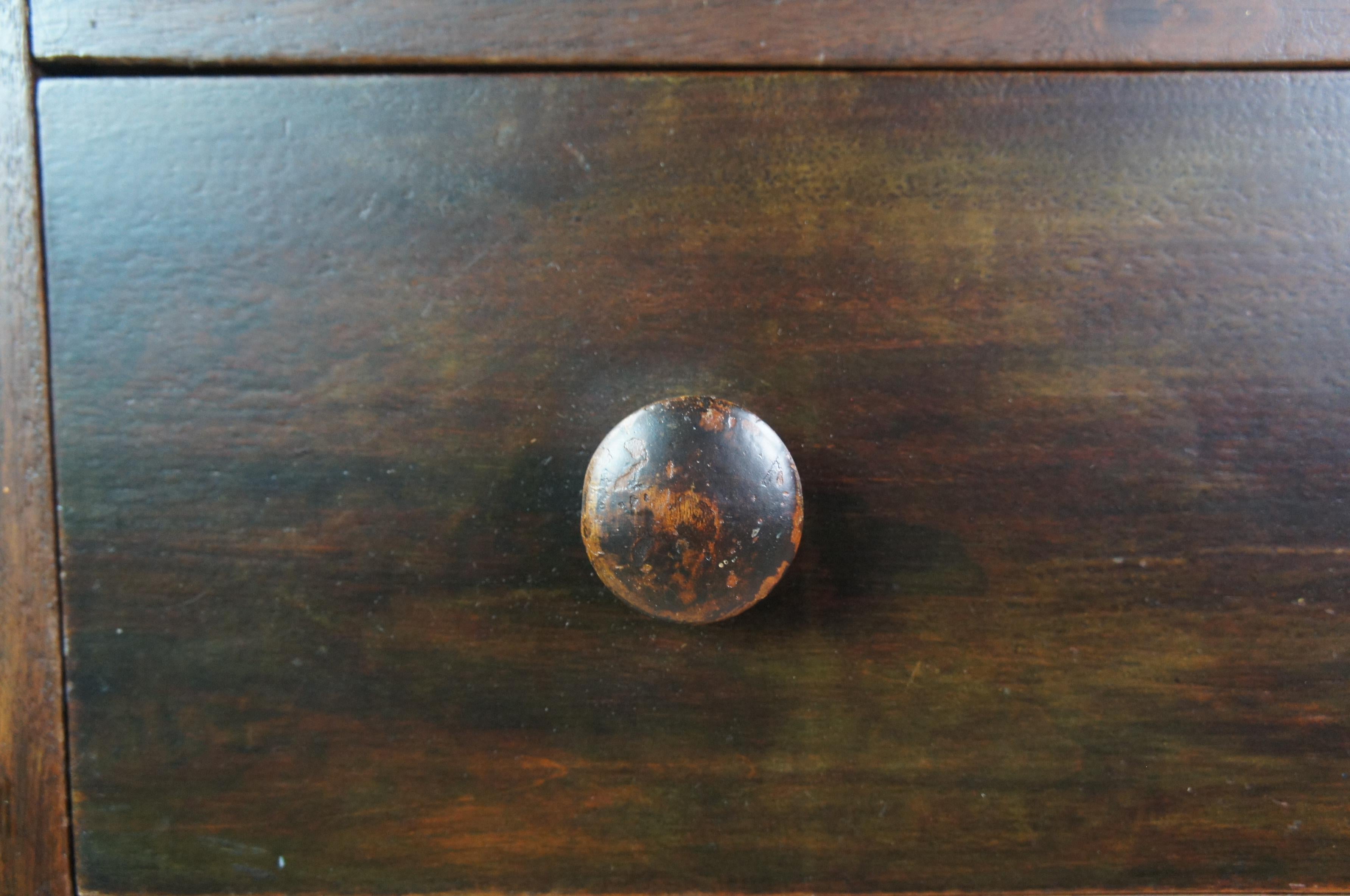Antique 19th Century American Empire Walnut 3 Drawer Chest Dresser 4