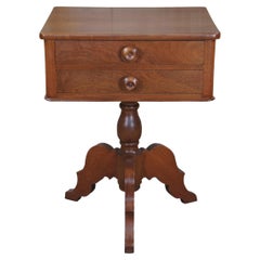 Antique 19th Century American Empire Walnut Parlor Side Accent Table