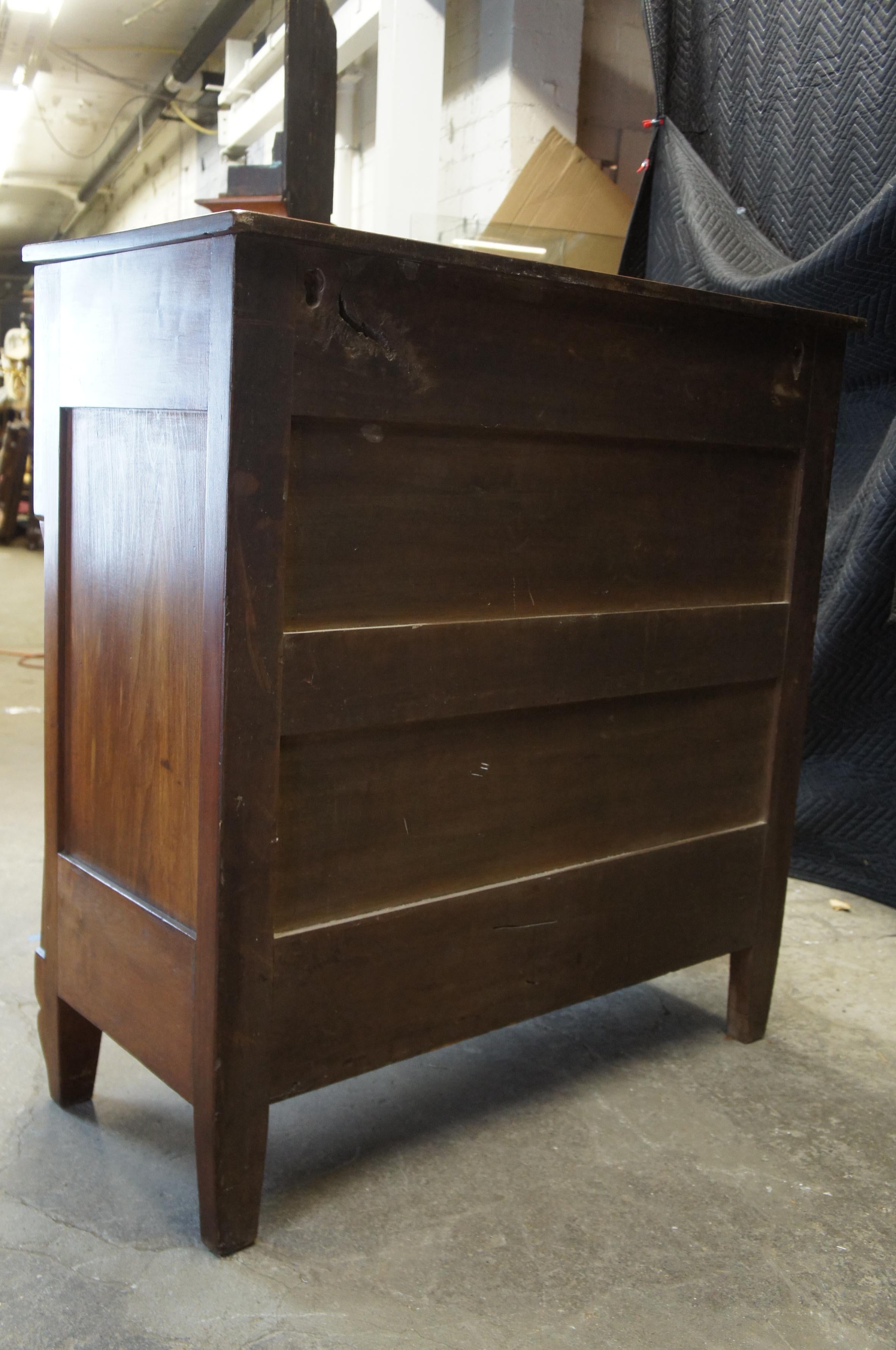 Antique 19th Century American Empire Walnut Tallboy Dresser Chest of Drawers 7
