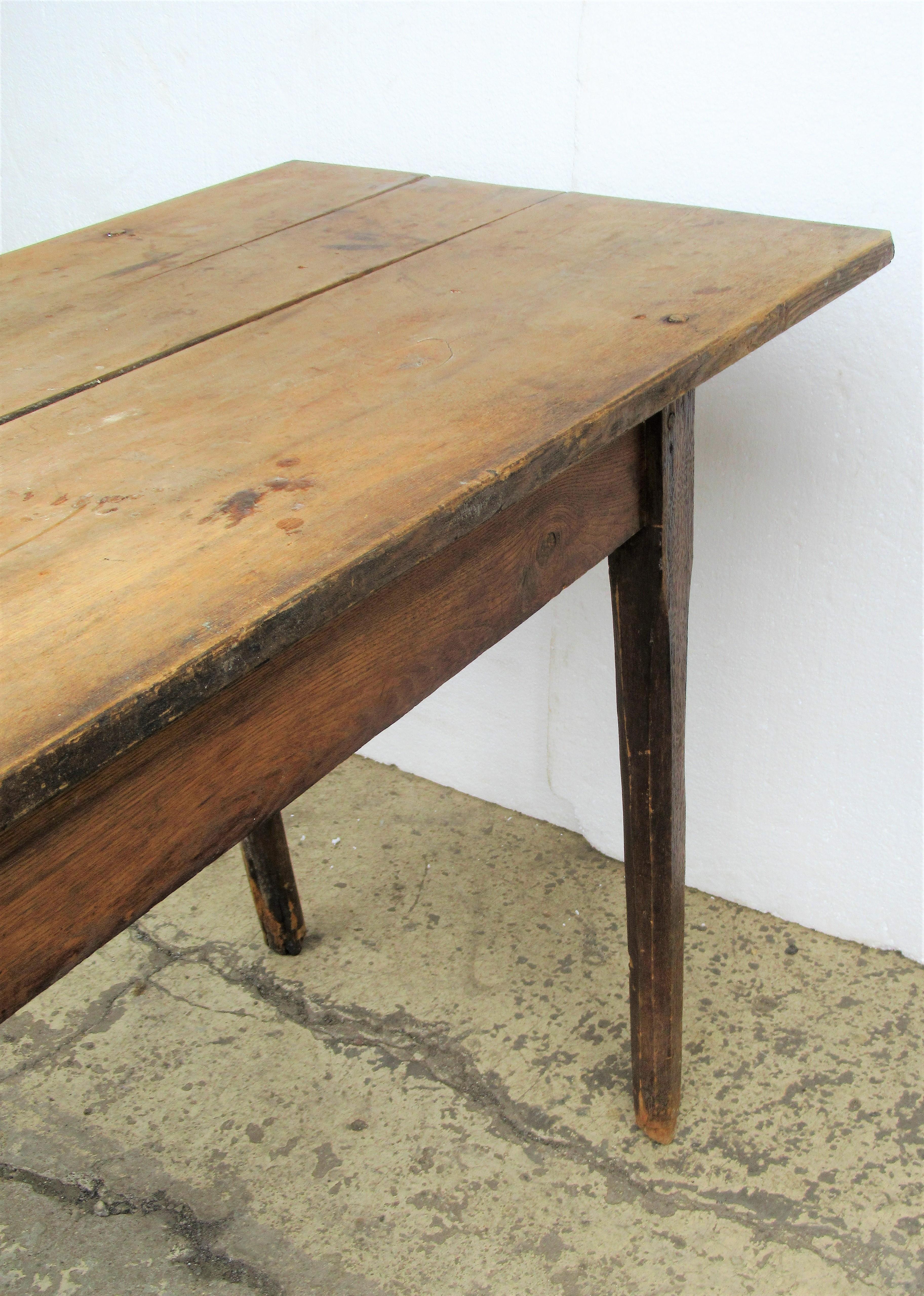 Country Antique 19th Century American Farm Work Table