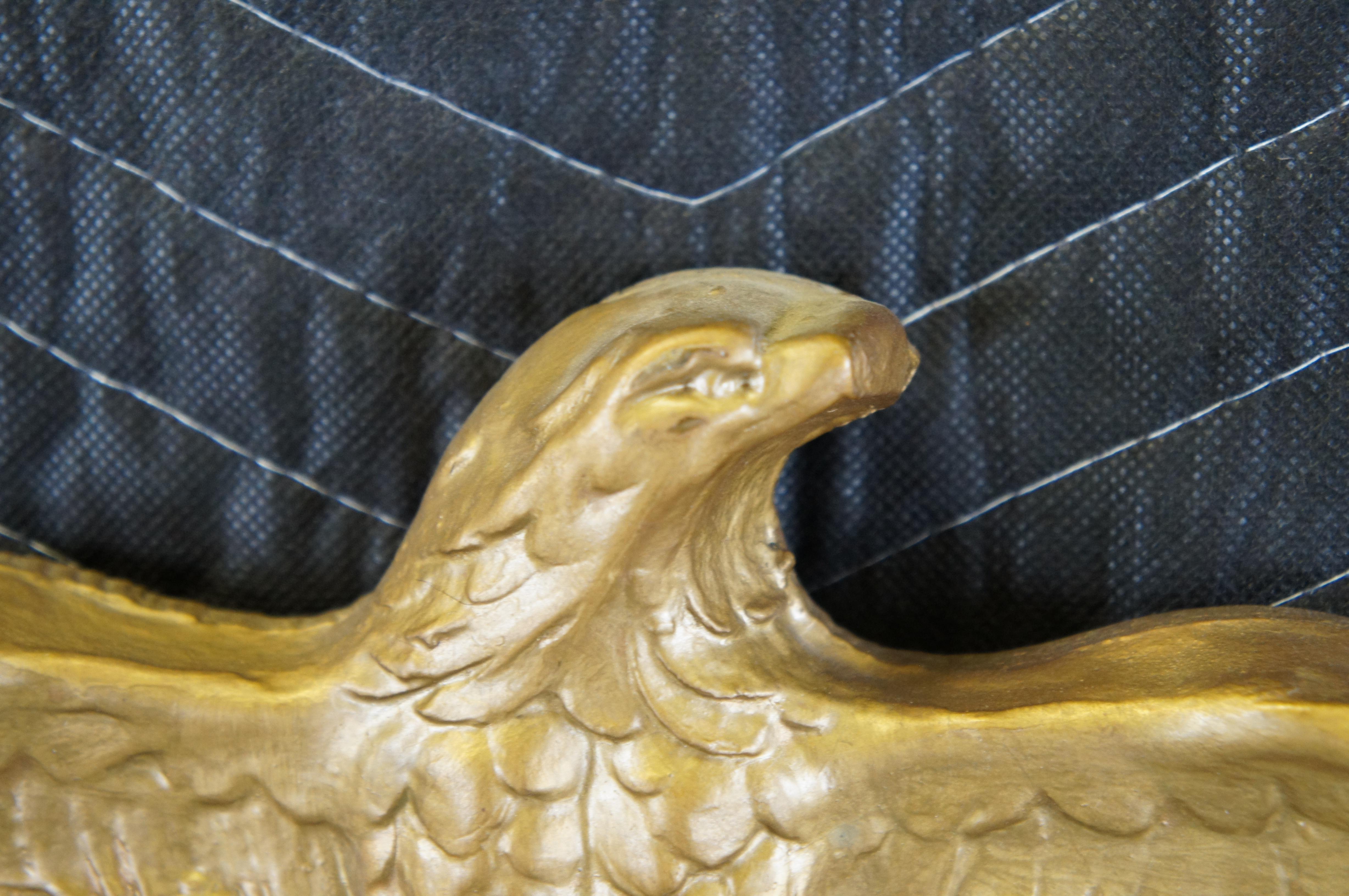 Antique Mirror del 19° secolo di Feder Eagle Bullseye Convex Rondel Wall Mirror in vendita 2