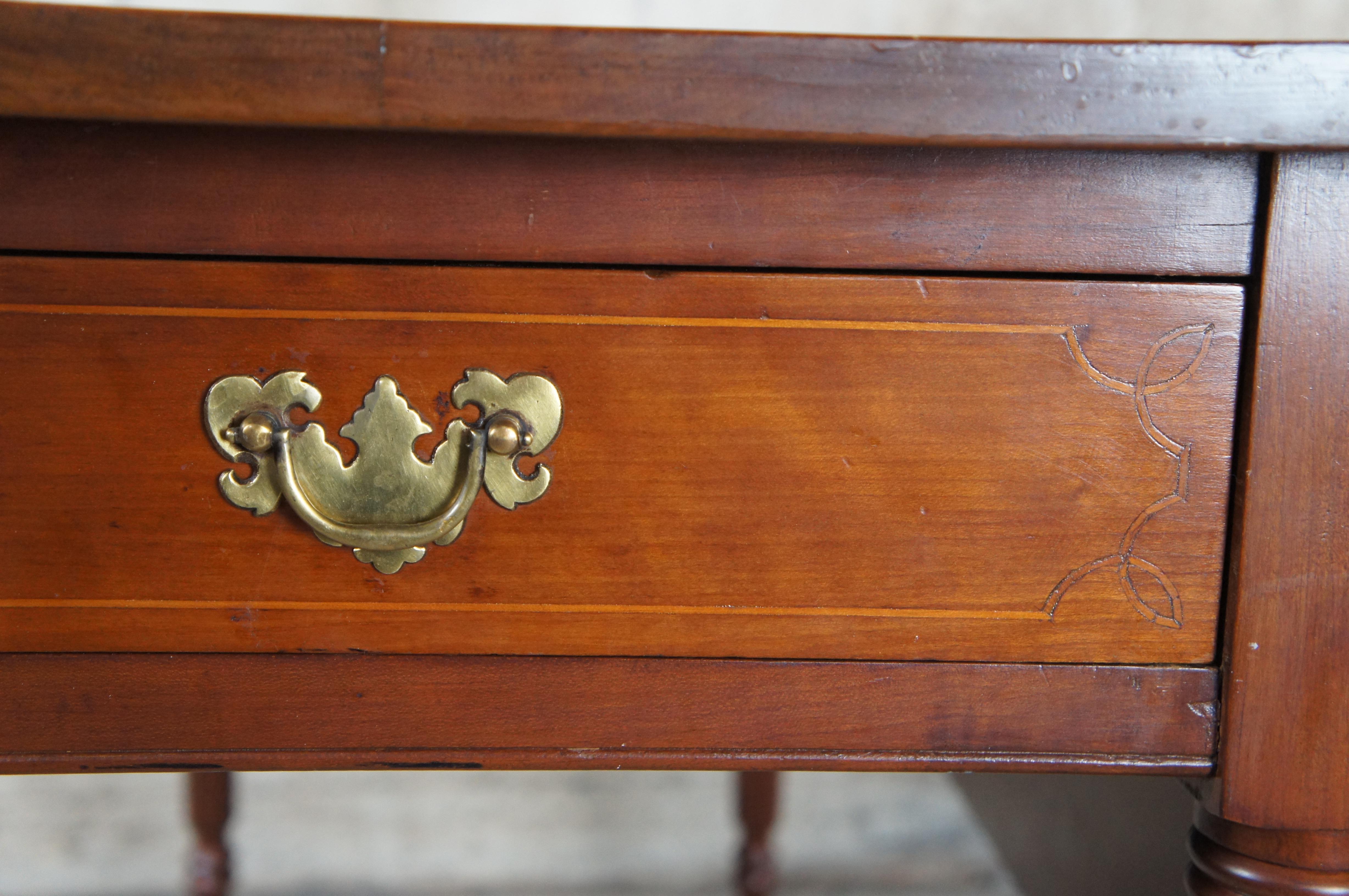 Antique 19th Century American Sheraton Cherry Drop Leaf Dining Console Table 40
