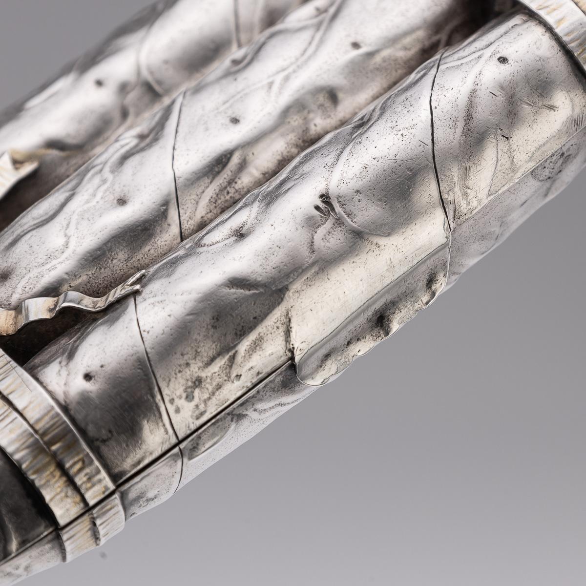 Ancienne boîte à cigares en argent massif du 19e siècle, A.I.C C. Gorham, c.1880 en vente 5