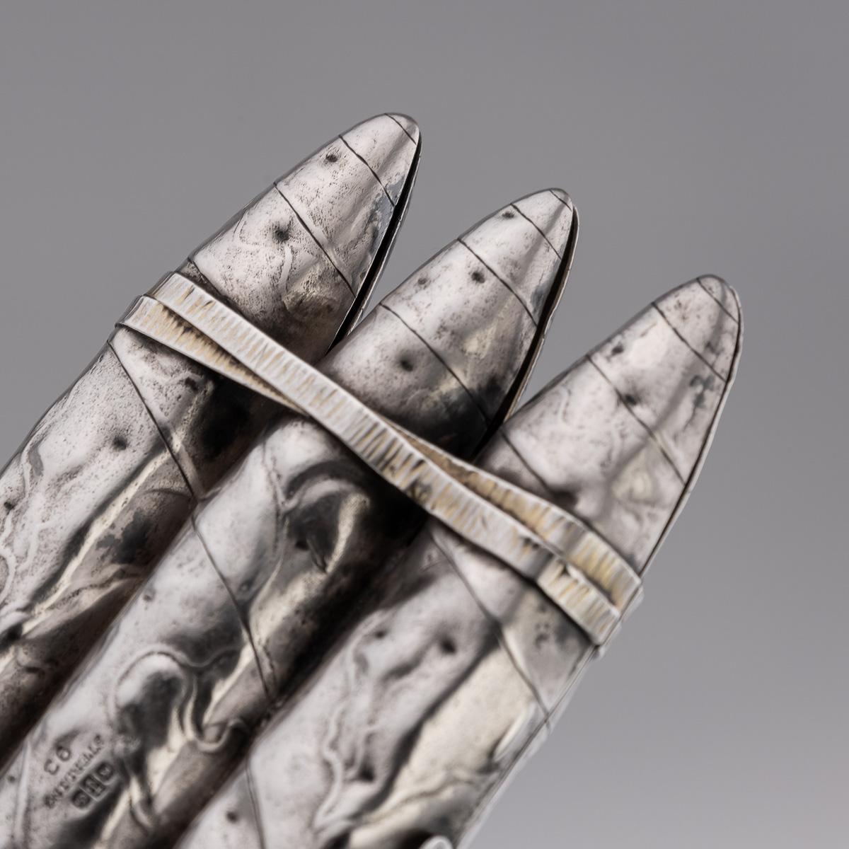 Ancienne boîte à cigares en argent massif du 19e siècle, A.I.C C. Gorham, c.1880 en vente 7