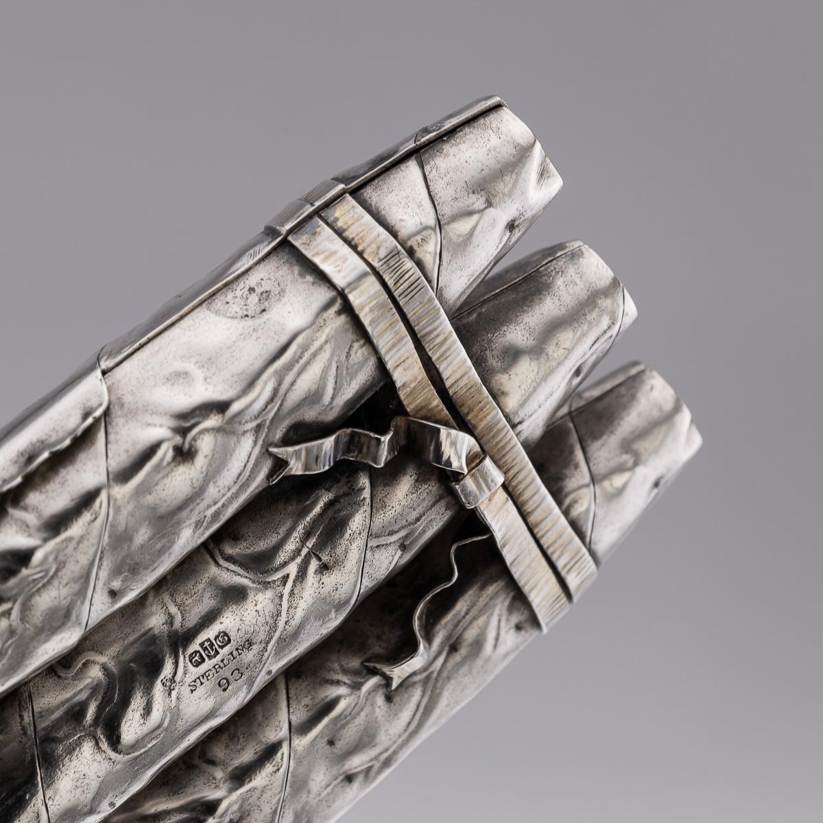 Ancienne boîte à cigares en argent massif du 19e siècle, A.I.C C. Gorham, c.1880 en vente 8