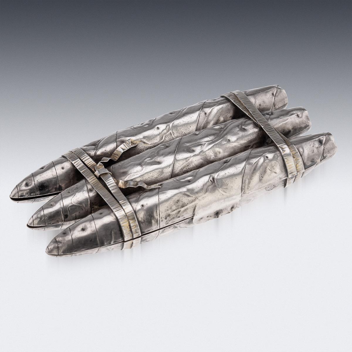 Autre Ancienne boîte à cigares en argent massif du 19e siècle, A.I.C C. Gorham, c.1880 en vente