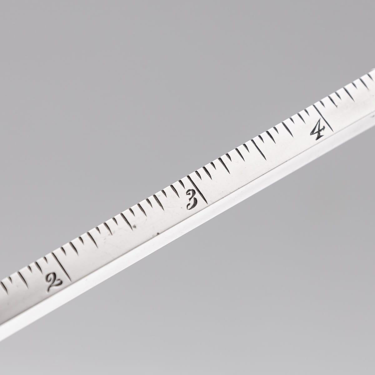 Antique 19th Century American Solid Silver Draughtsman's Extending Ruler c.1897 For Sale 6