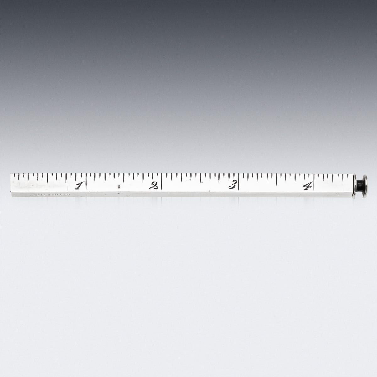 Other Antique 19th Century American Solid Silver Draughtsman's Extending Ruler c.1897 For Sale