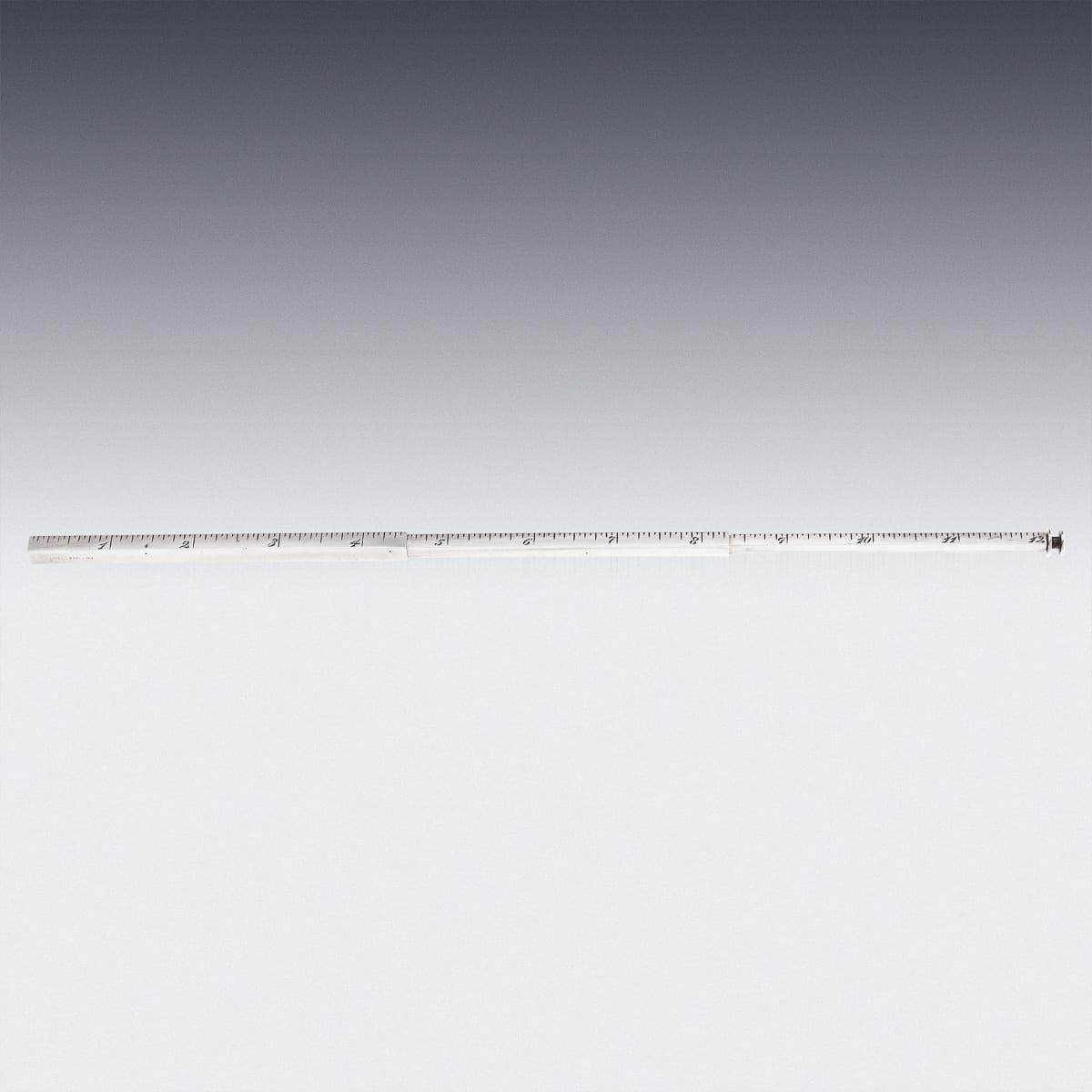 Antique 19th Century American Solid Silver Draughtsman's Extending Ruler c.1897 For Sale 3