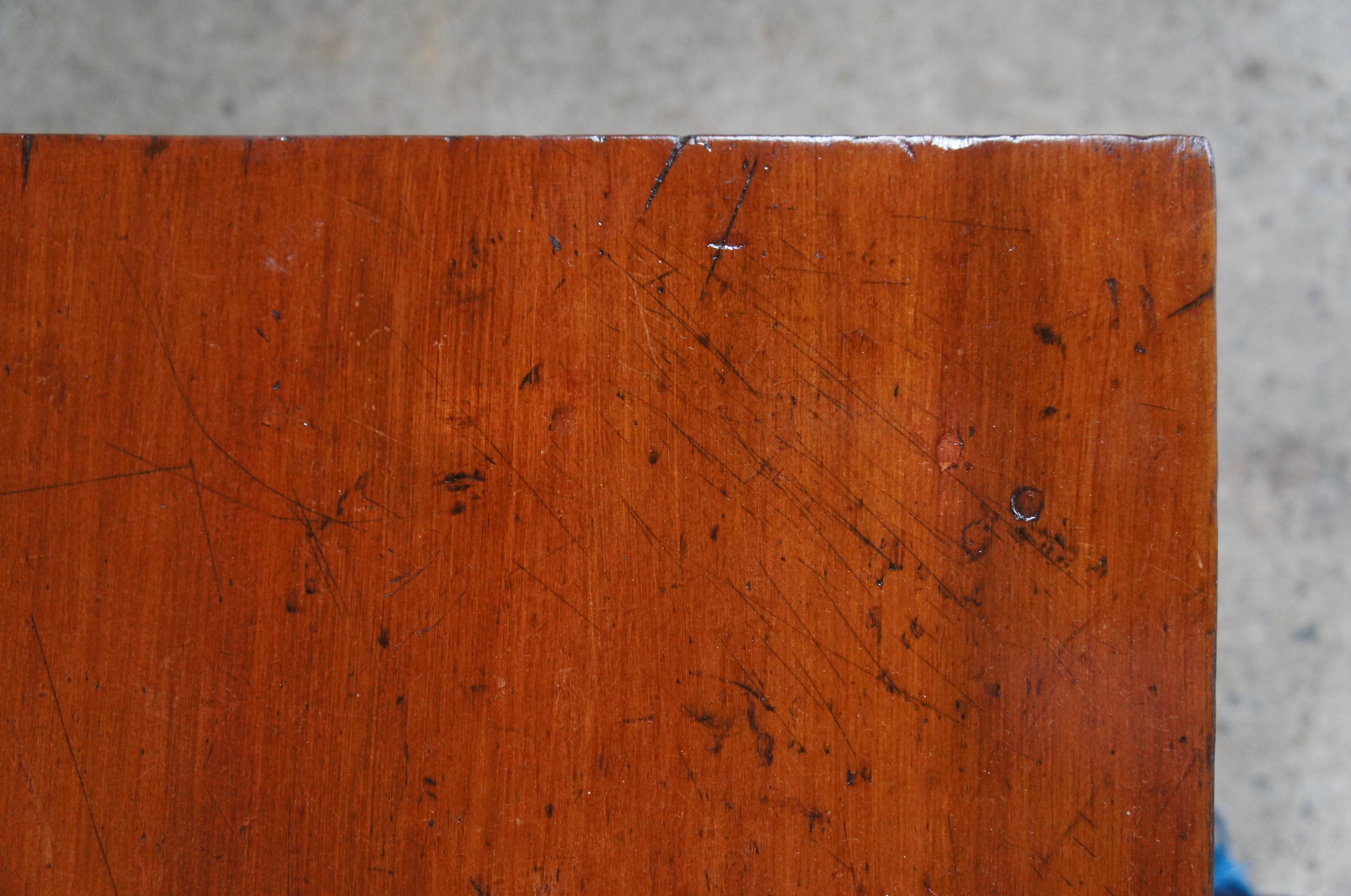 Antique 19th Century American Victorian Maple Desk Bobbin Turned Legs Console 6