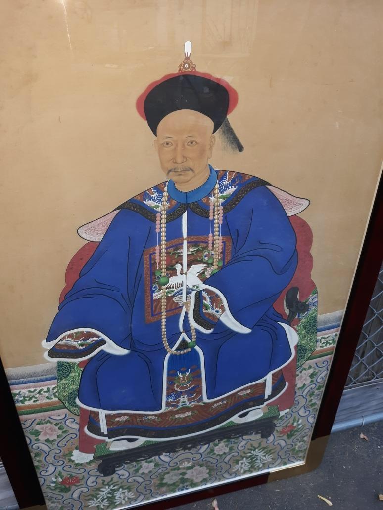 Chinese Antique 19th Century Ancestral Painting