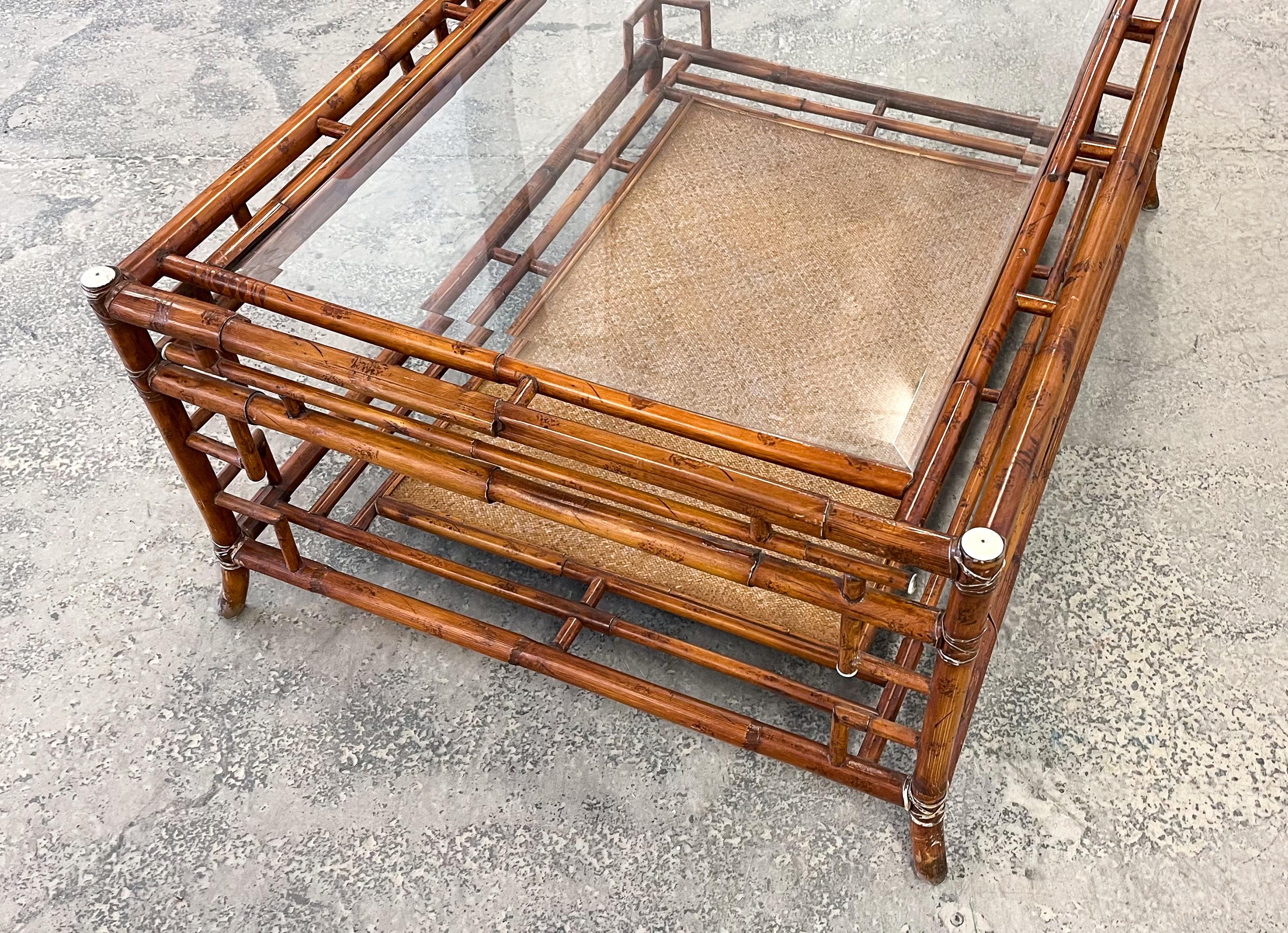 Chinese Export Antique 19th Century Anglo Chinese Bamboo Low Table Coffee Table C.1815