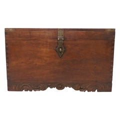 Antique 19th Century Anglo Indian Military Campaign or Blanket Chest