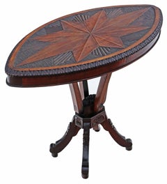 Antique 19th Century Anglo Indian shield centre side occasional coffee table