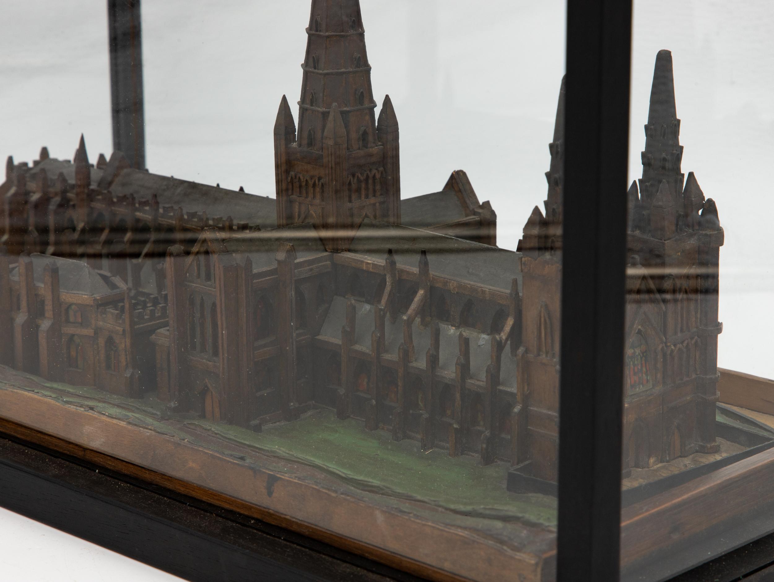Hardwood Antique 19th Century Architectural Model of Cathedral	 For Sale