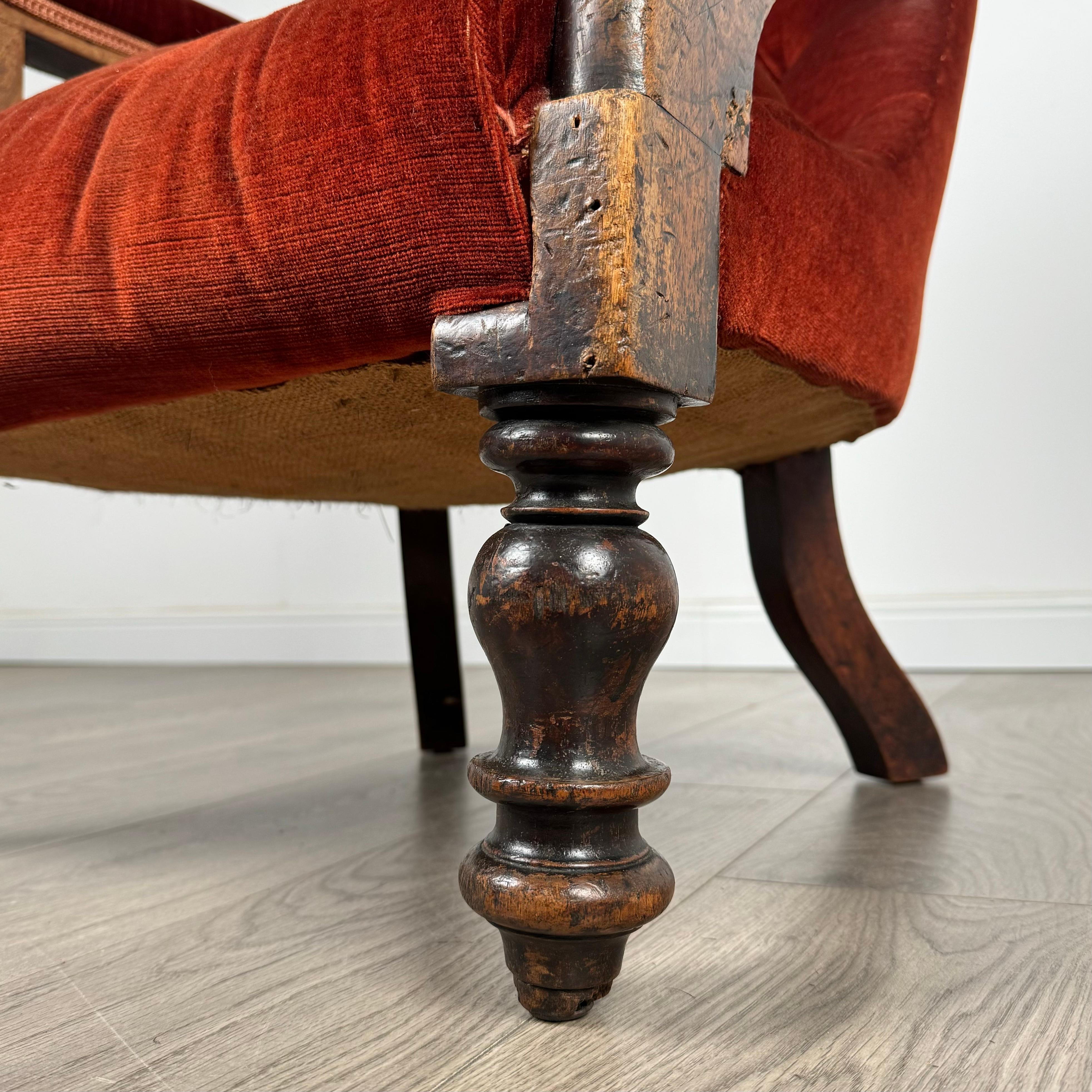 Fauteuil ancien du 19ème siècle en acajou (REF AF-3318) en vente 6