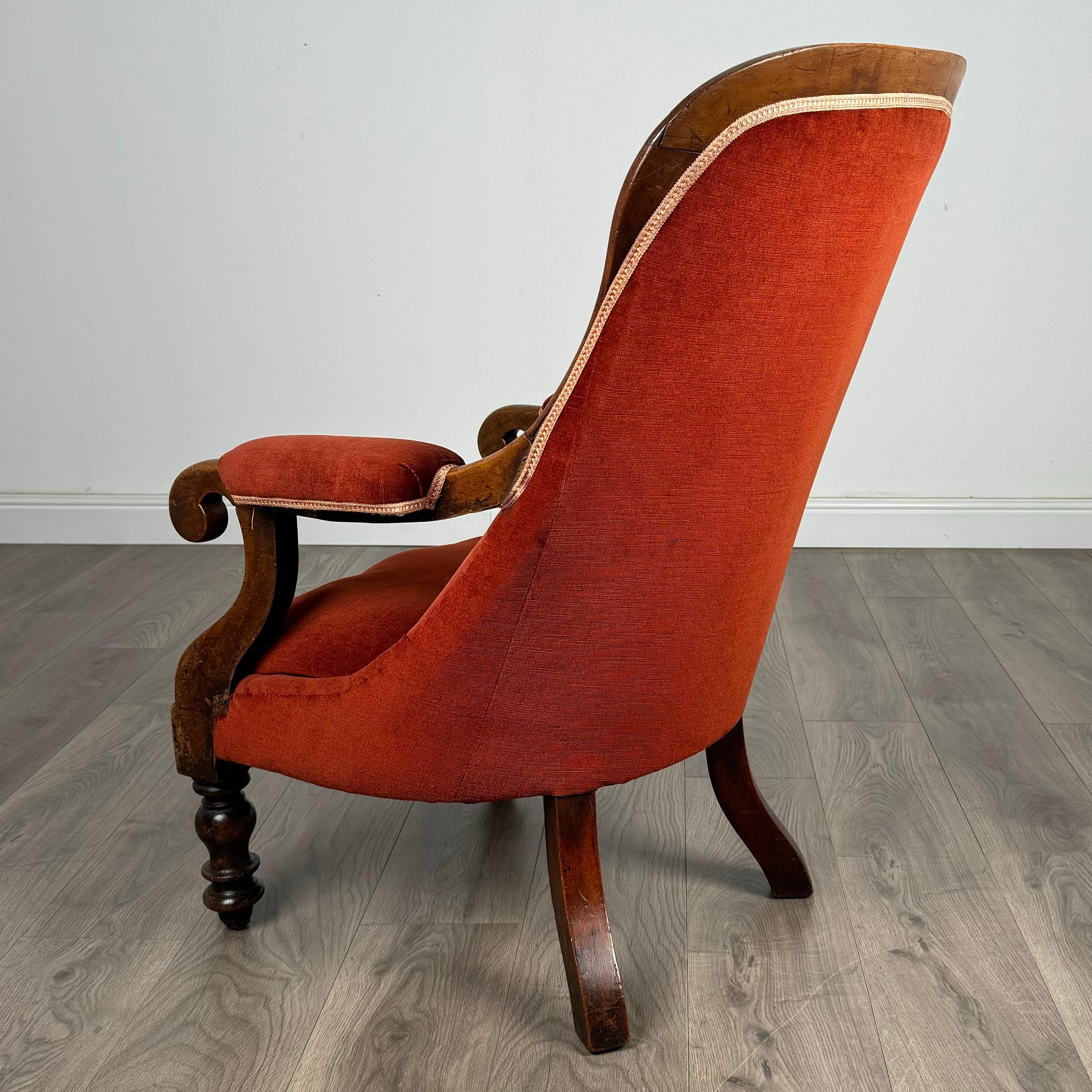 Fauteuil ancien du 19ème siècle en acajou (REF AF-3318) Bon état - En vente à Ledbury, GB