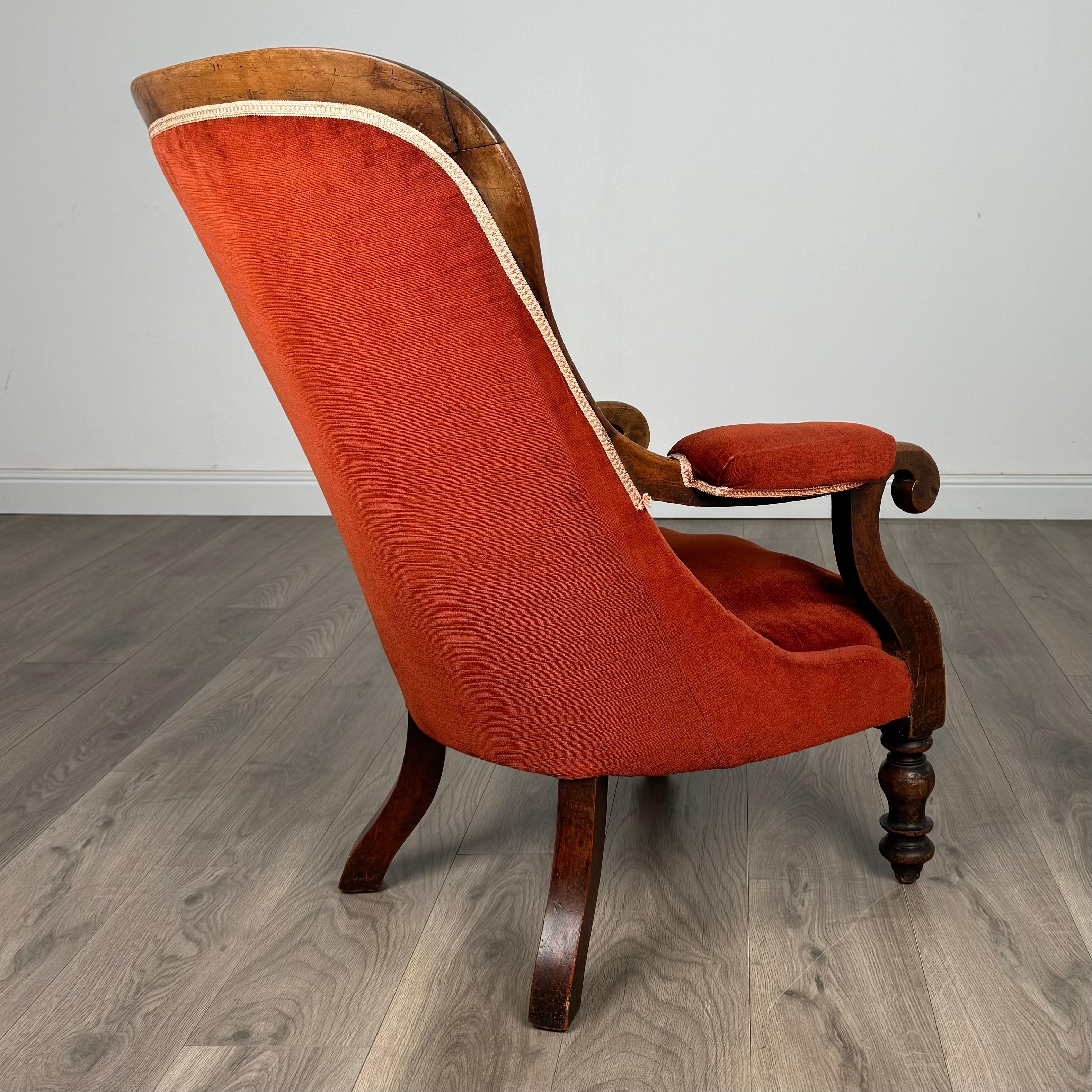 Acajou Fauteuil ancien du 19ème siècle en acajou (REF AF-3318) en vente