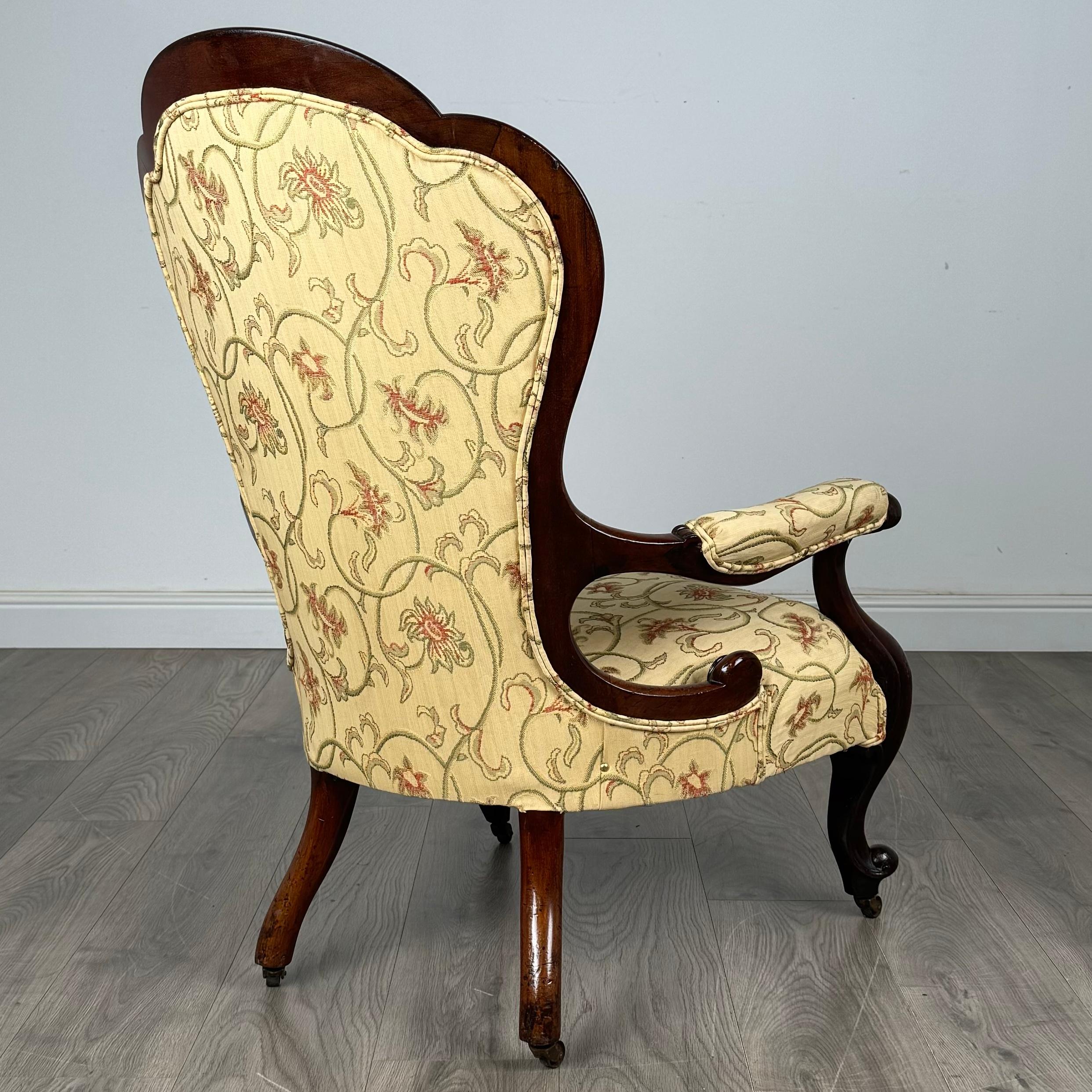 Acajou Fauteuil ancien du 19ème siècle en acajou (REF AF-3468) en vente