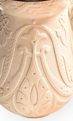 Antigua jarra Art Nouveau Copeland del siglo XIX esmaltada con sal