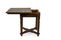 Antique 19th Century Austrian Bankers or Merchants Table in Warm Honey Color