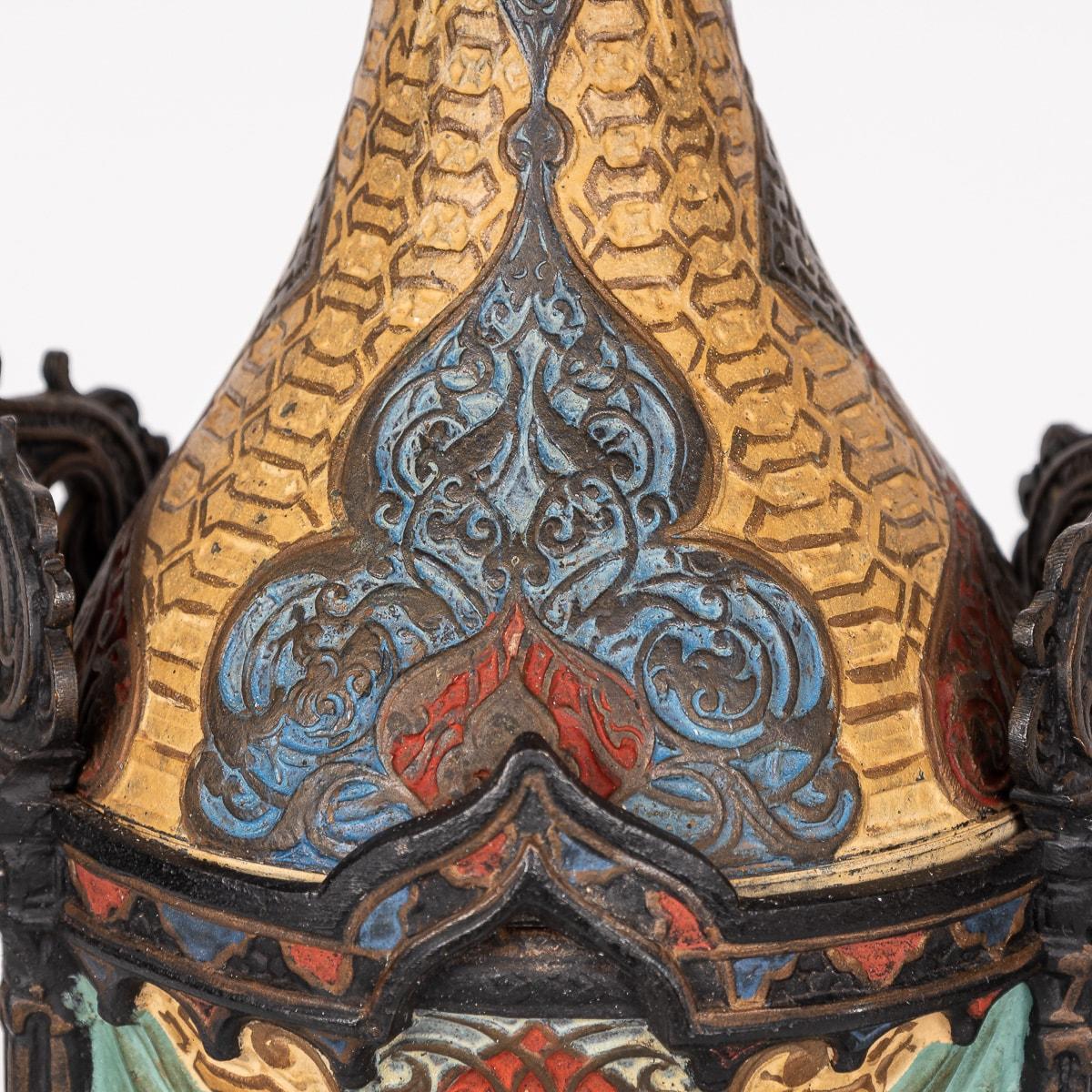 Antiker österreichischer Kamelkandelaber aus kalt bemalter Metall, 19. Jahrhundert, um 1880 im Angebot 8
