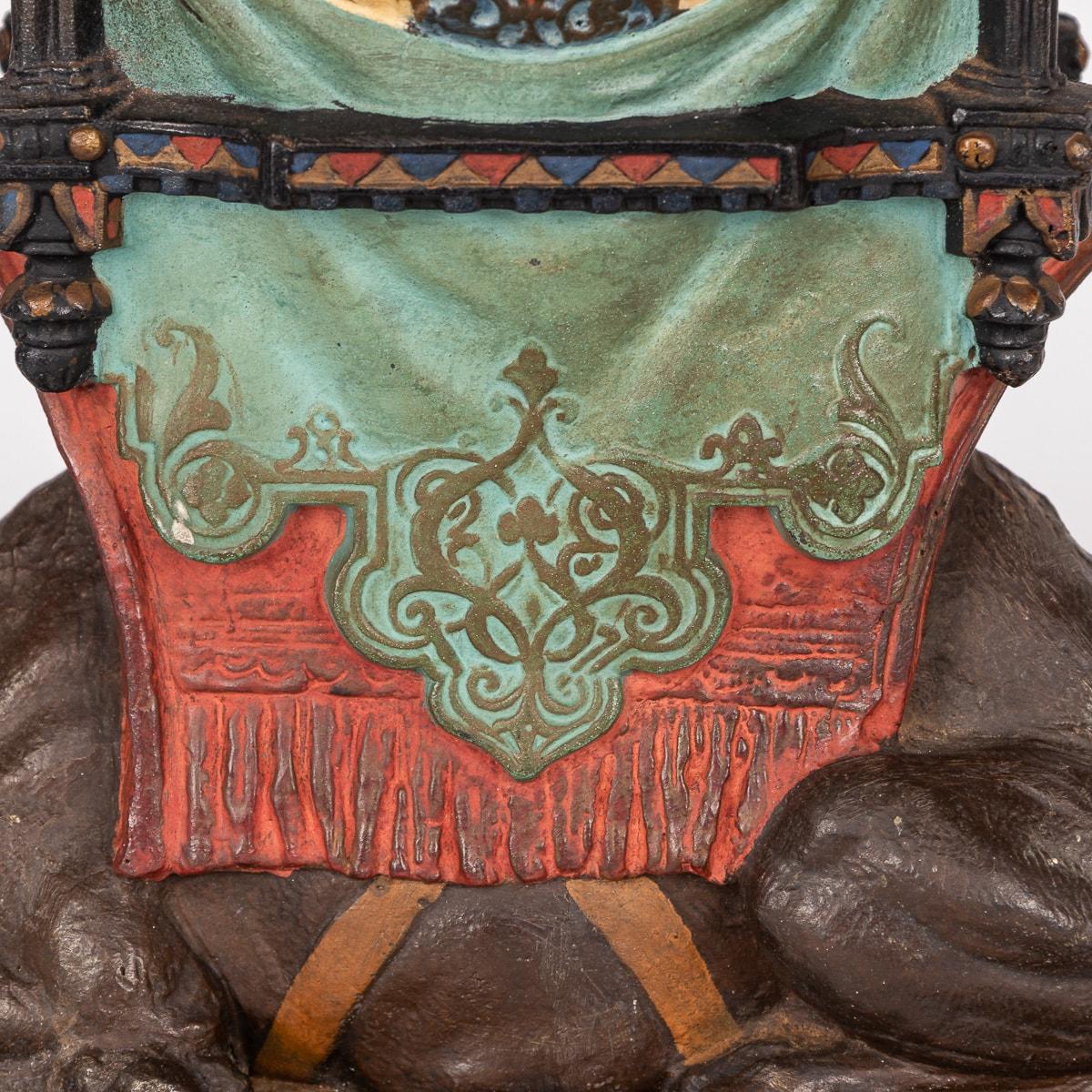 Antiker österreichischer Kamelkandelaber aus kalt bemalter Metall, 19. Jahrhundert, um 1880 im Angebot 11