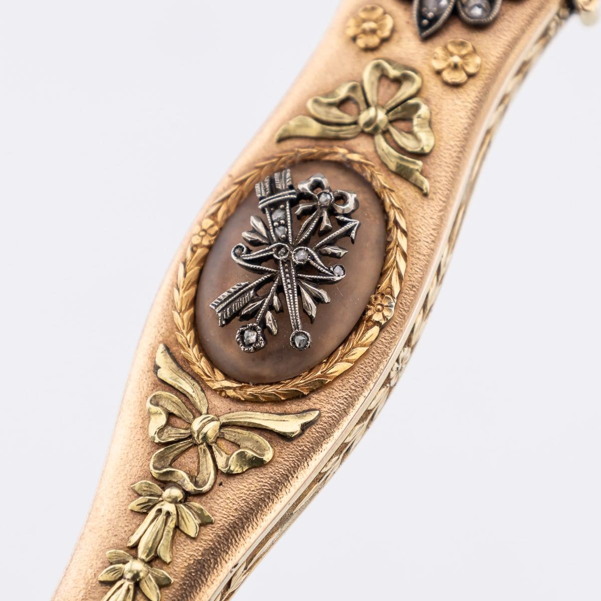 Antique 19th Century Austrian Gold, Diamond & Rock Crystal Toothpick Case c.1820 For Sale 10