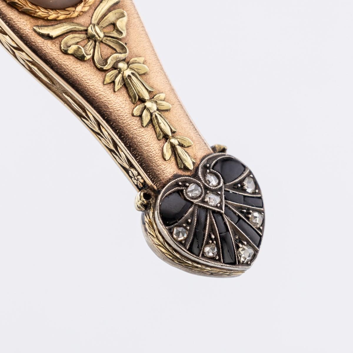 Antique 19th Century Austrian Gold, Diamond & Rock Crystal Toothpick Case c.1820 For Sale 12