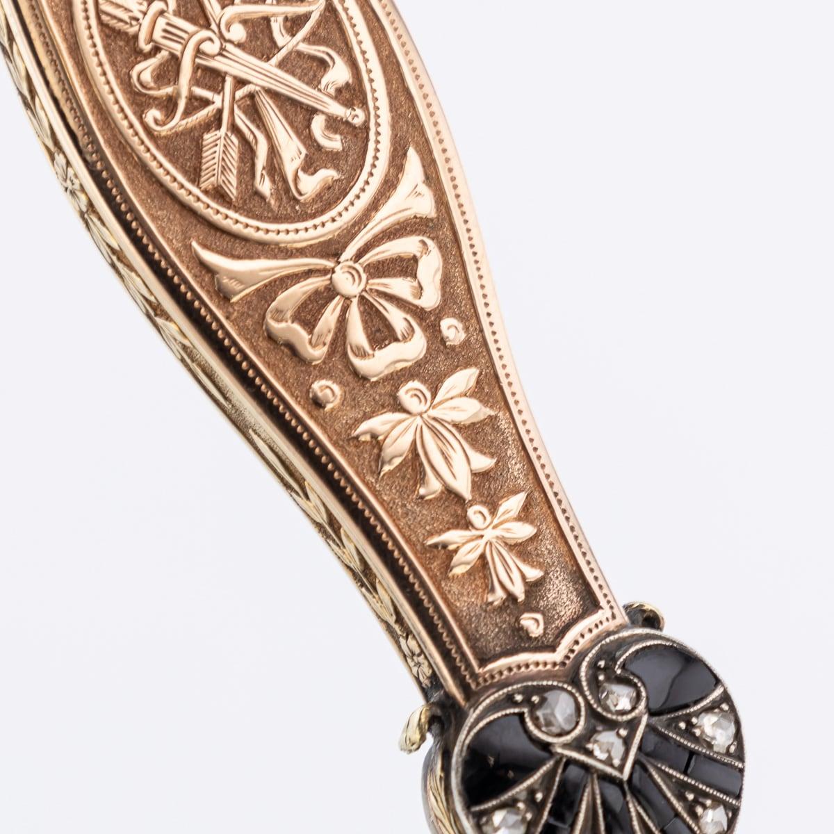 Antique 19th Century Austrian Gold, Diamond & Rock Crystal Toothpick Case c.1820 For Sale 15
