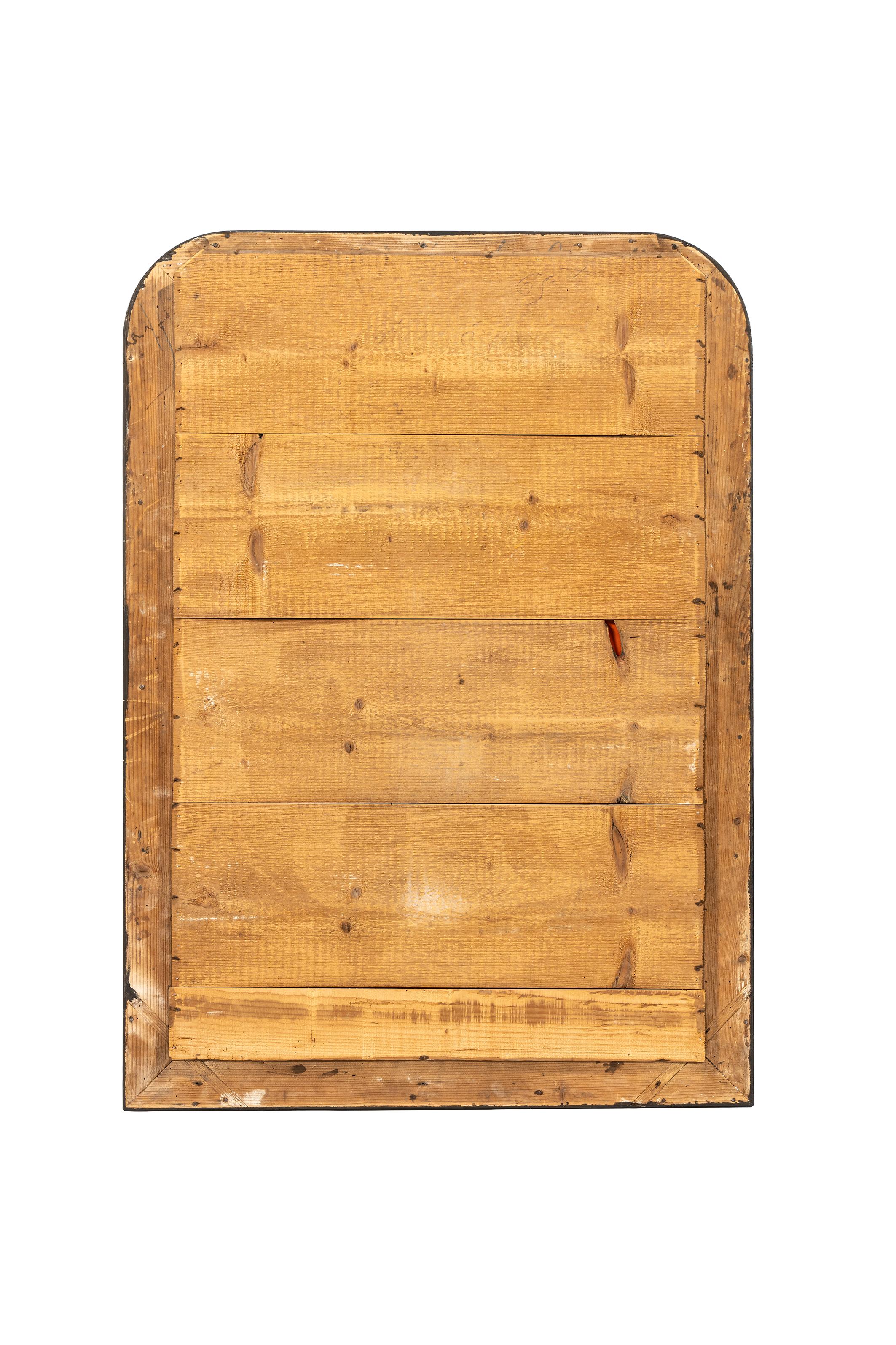 Antiguo espejo Louis Philippe francés auténtico pintado y dorado del siglo XIX en venta 8