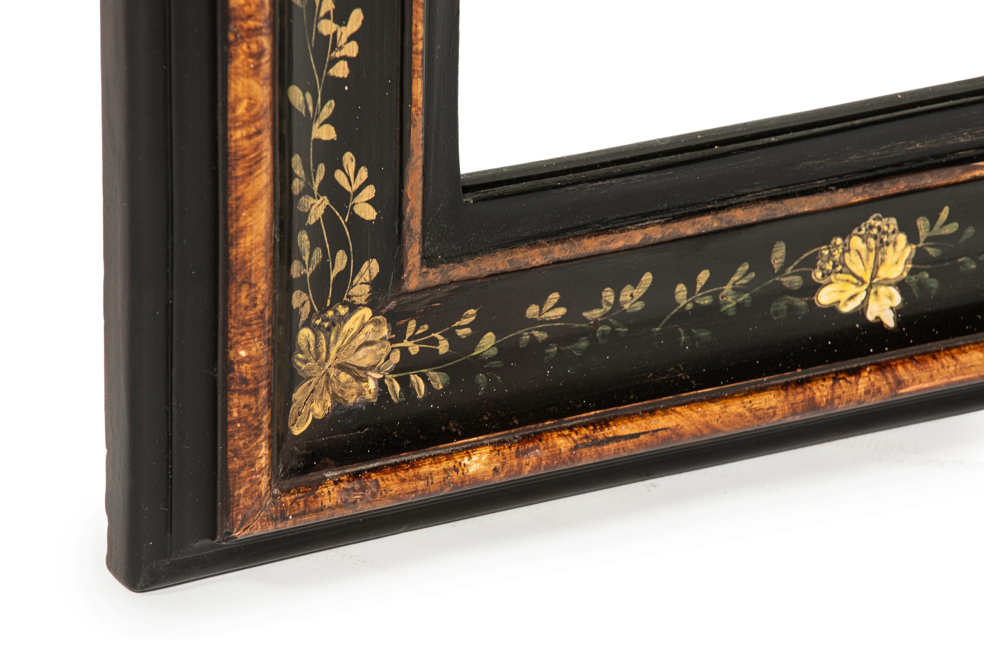 Antiguo espejo Louis Philippe francés auténtico pintado y dorado del siglo XIX en venta 1