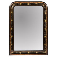 Antico specchio francese Louis Philippe del XIX secolo autenticamente dipinto e dorato