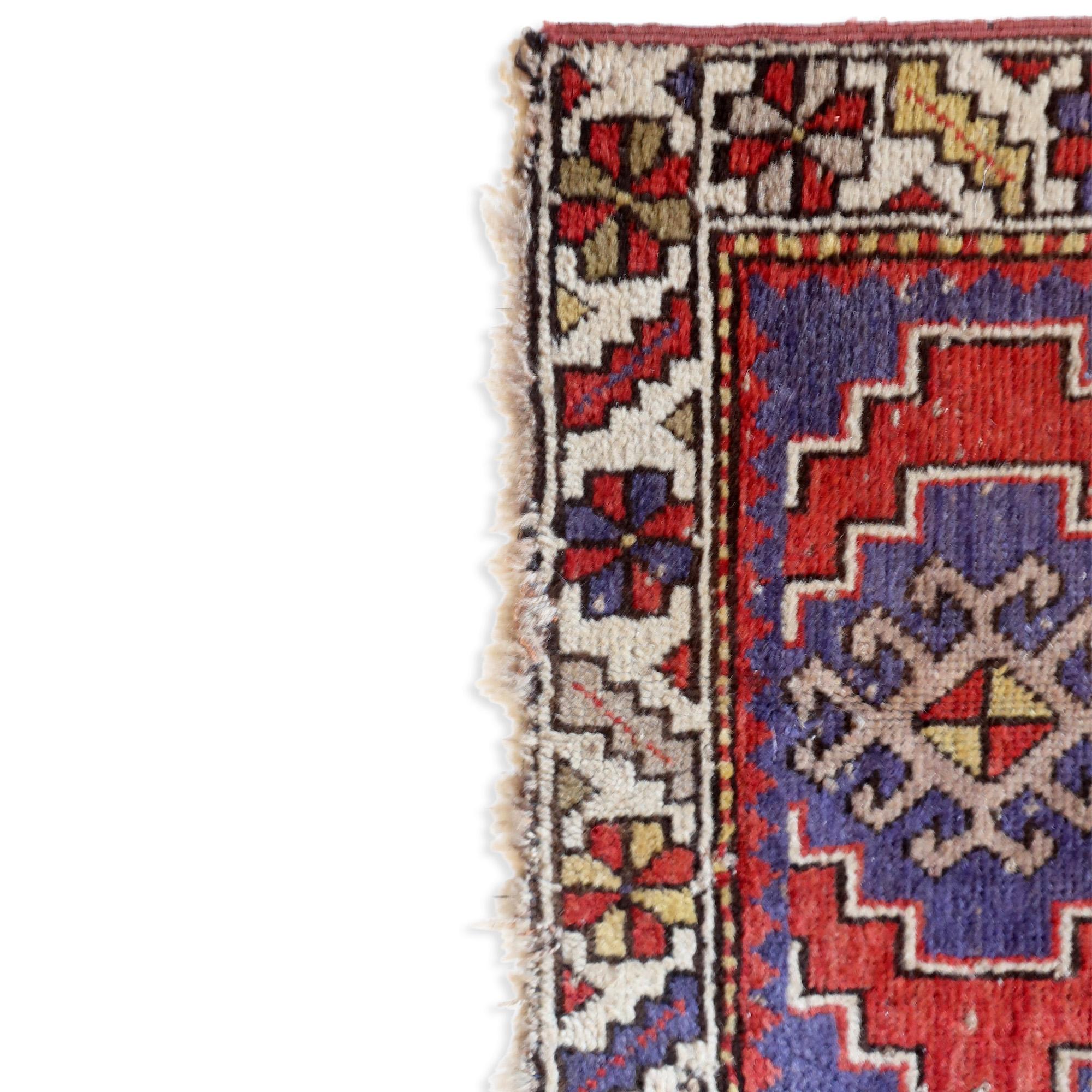 Wool Antique 19th Century Baluch Rug For Sale