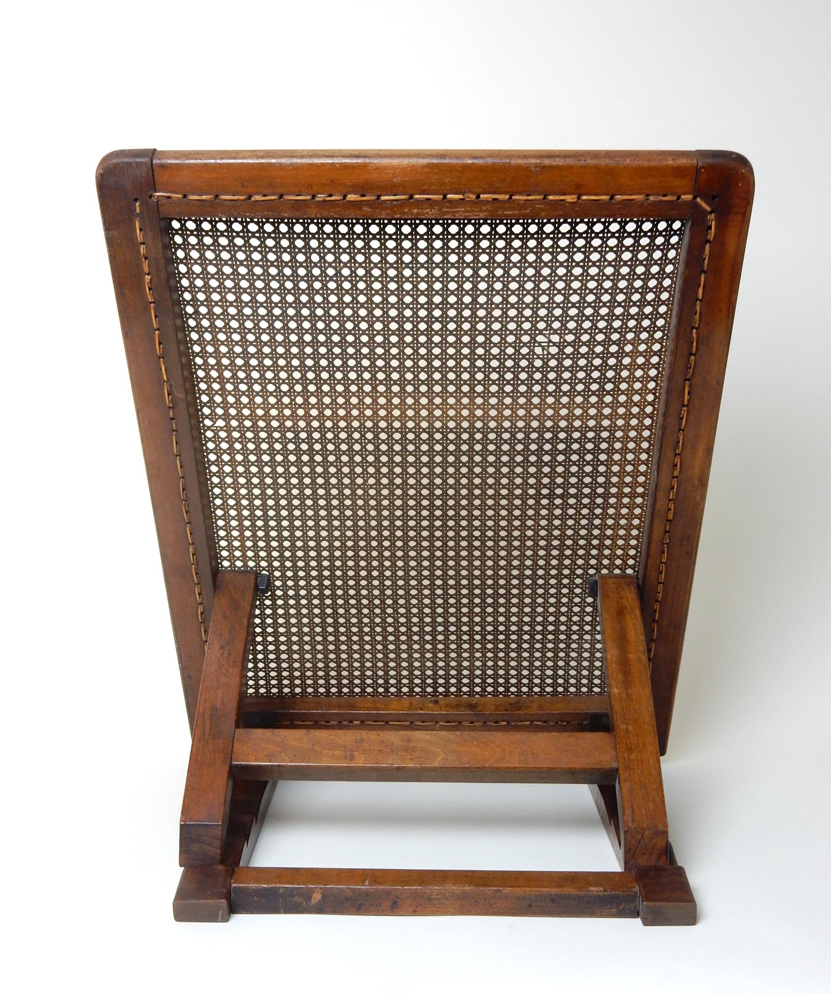 Victorian Antique 19th Century Wicker Beach Lounge Backrest by J. Carter of London For Sale