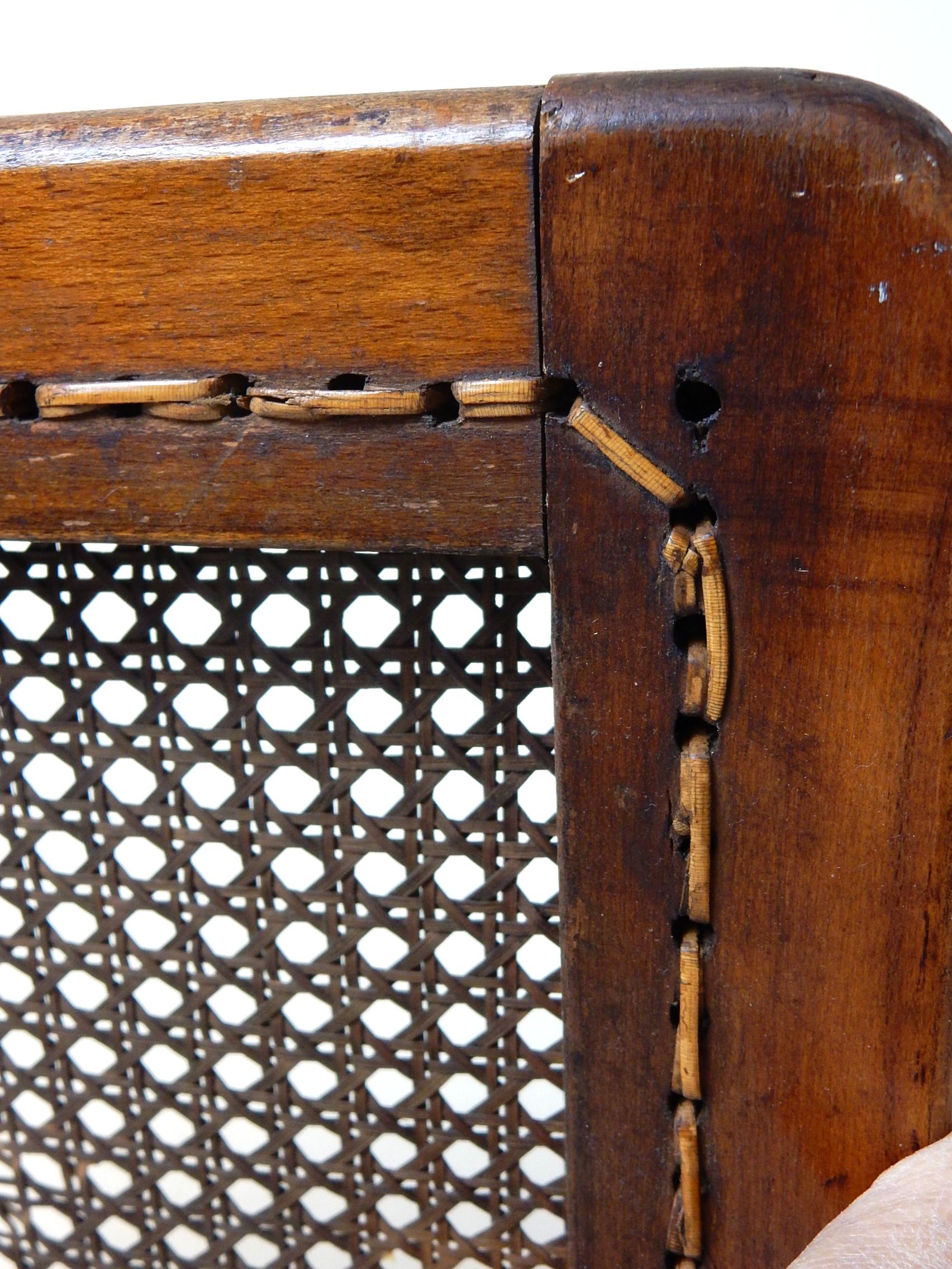 Oak Antique 19th Century Wicker Beach Lounge Backrest by J. Carter of London For Sale